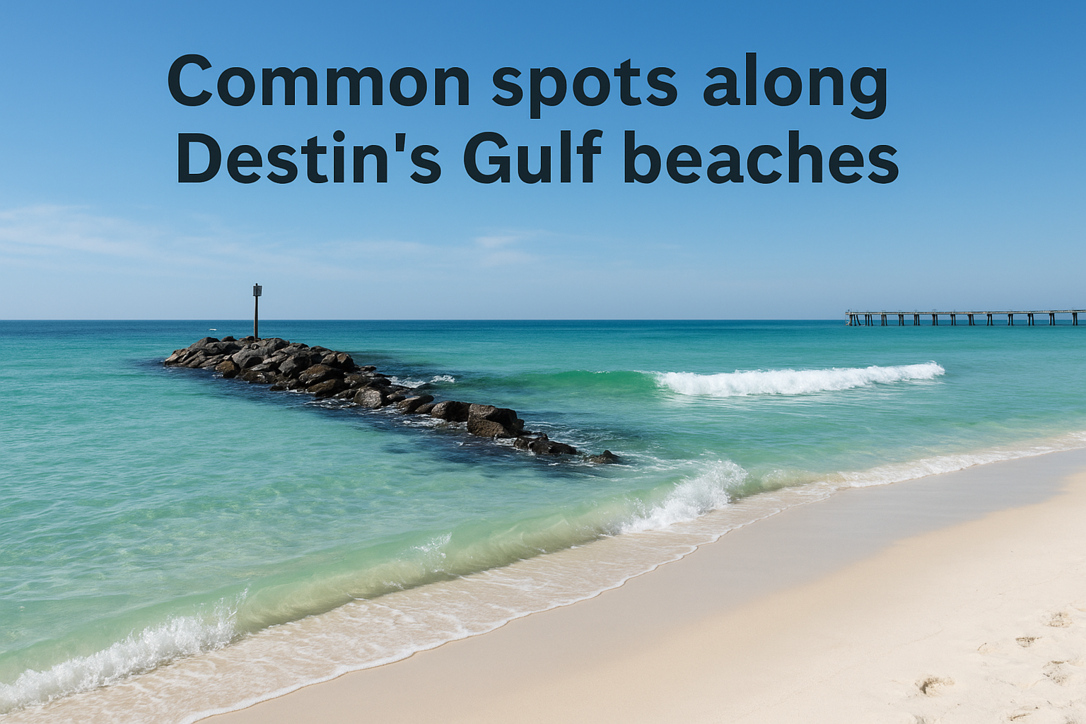 Common spots along Destin's Gulf beaches