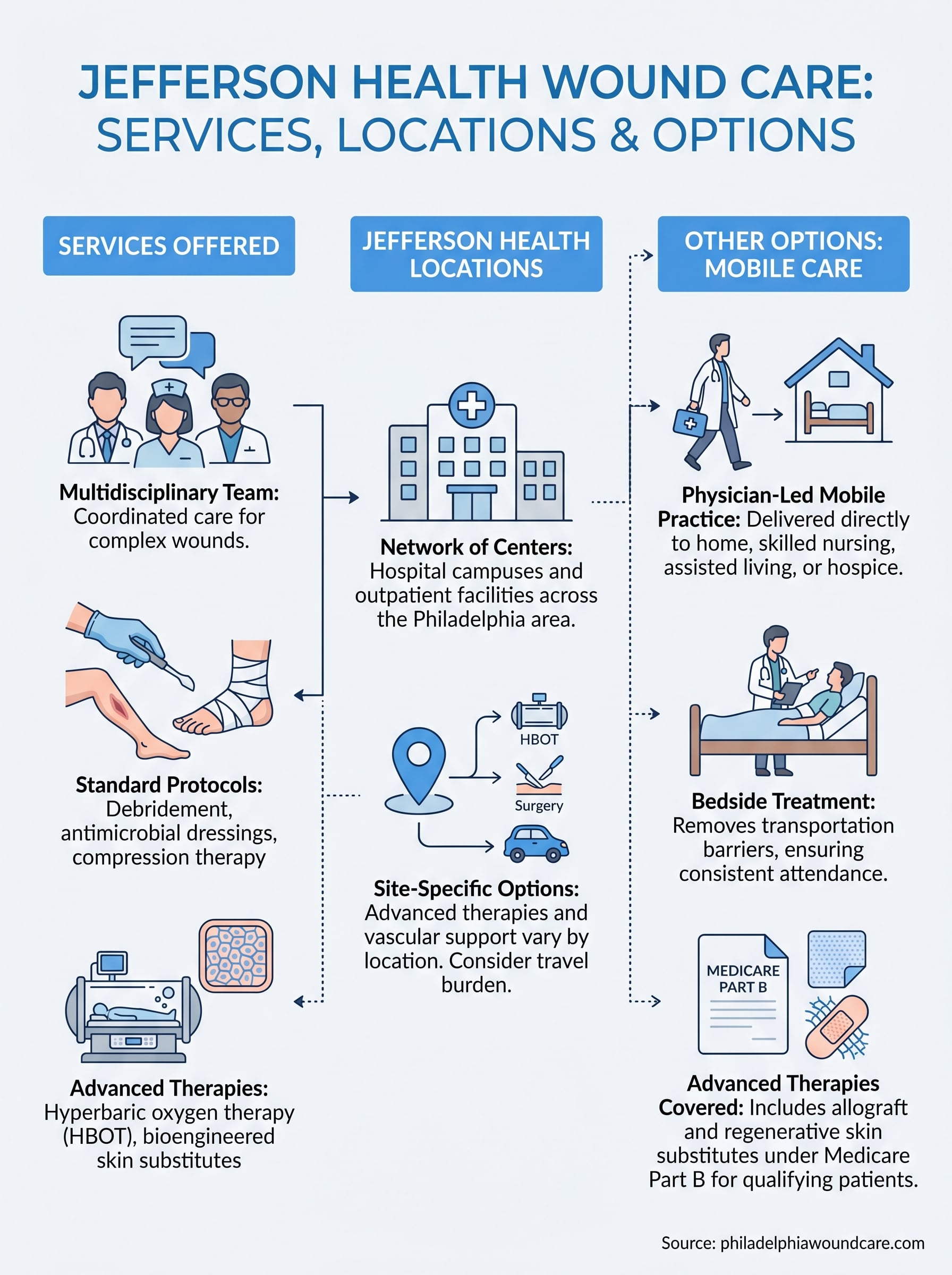 jefferson health wound care infographic