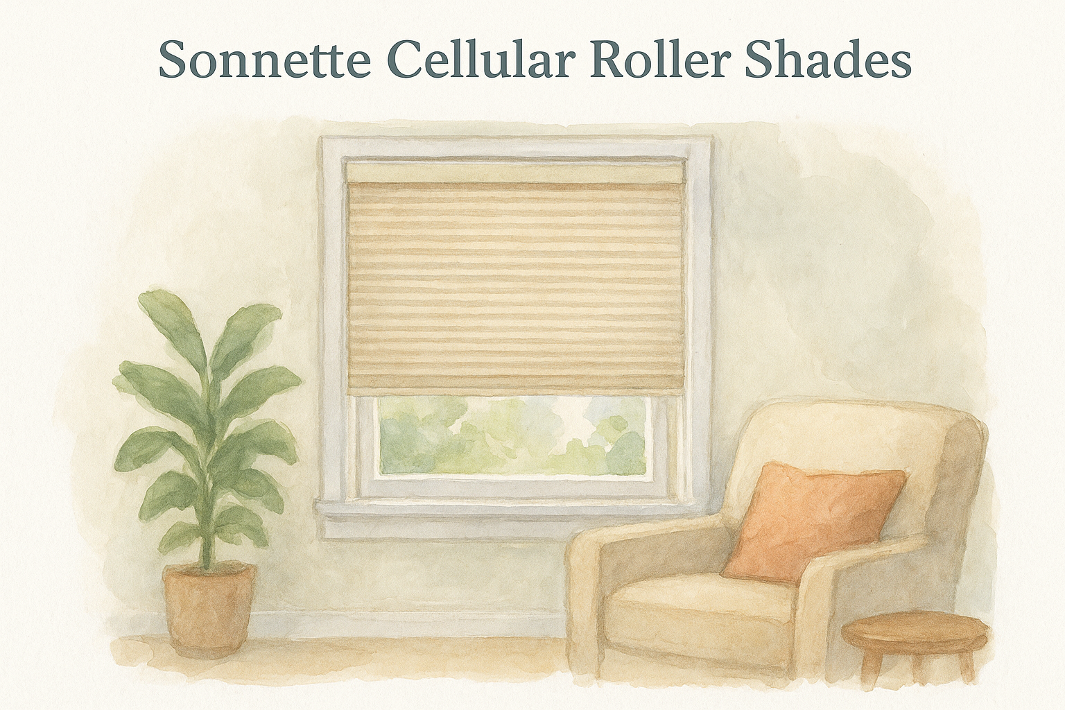 Sonnette Cellular Roller Shades