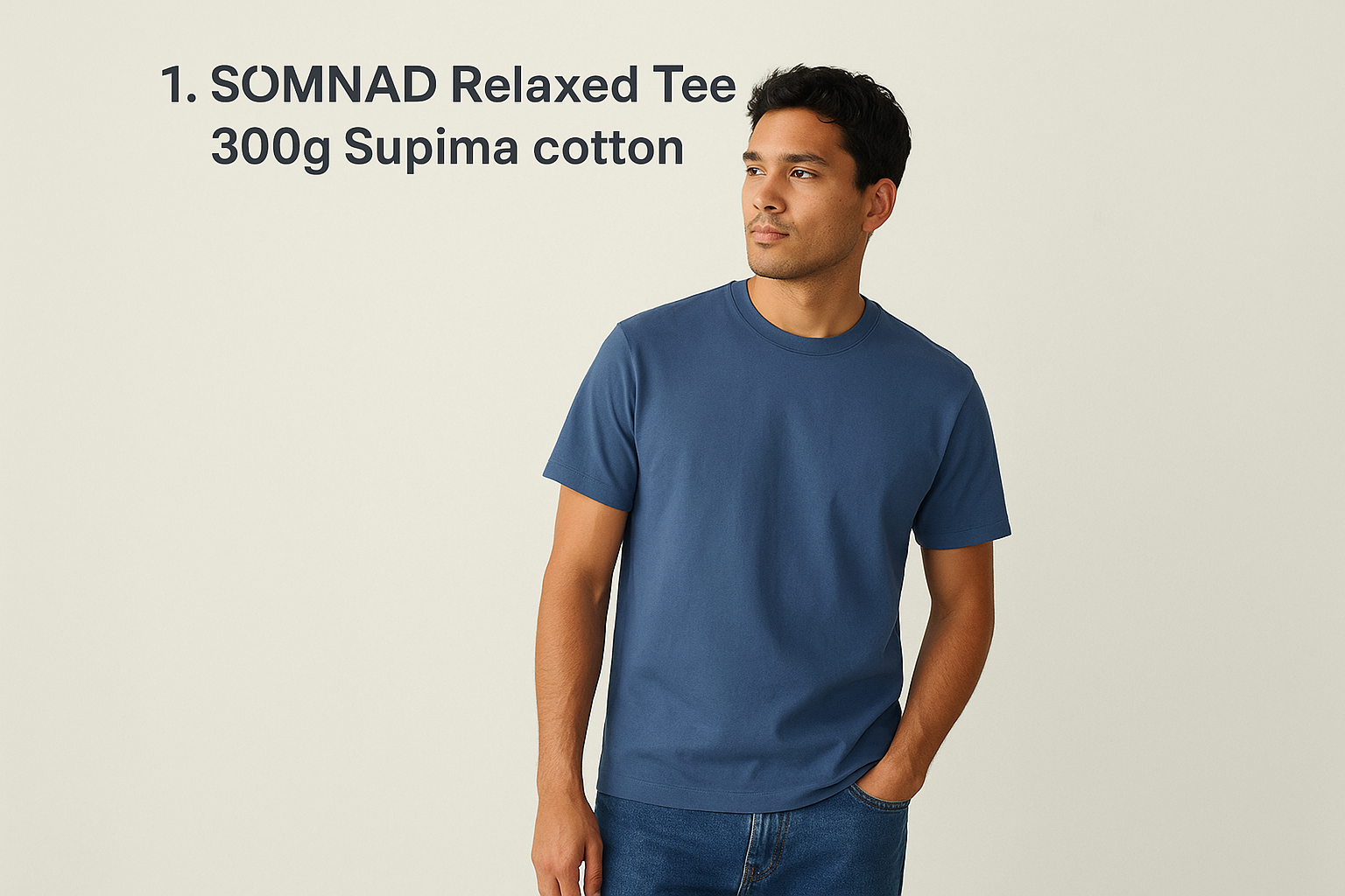 1. SÖMNAD Relaxed Tee 300g Supima cotton