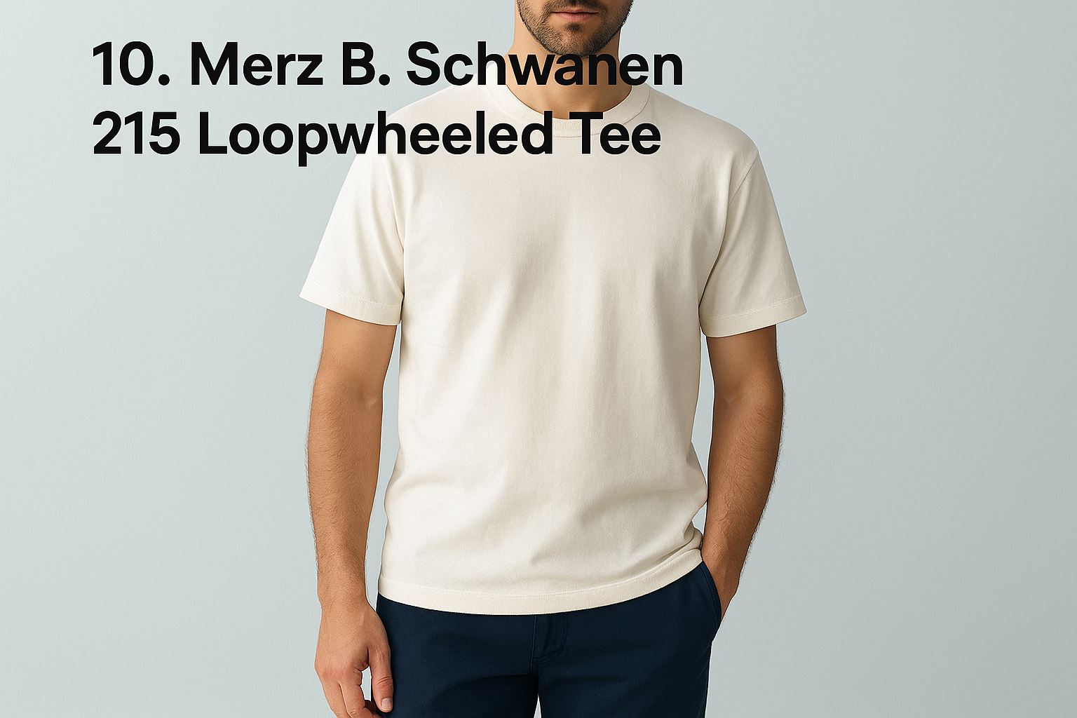 10. Merz B. Schwanen 215 Loopwheeled Tee