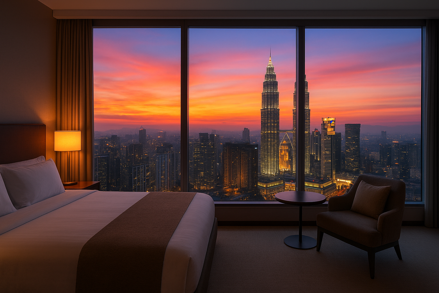 Stay high above the city for skyline views and sunsets