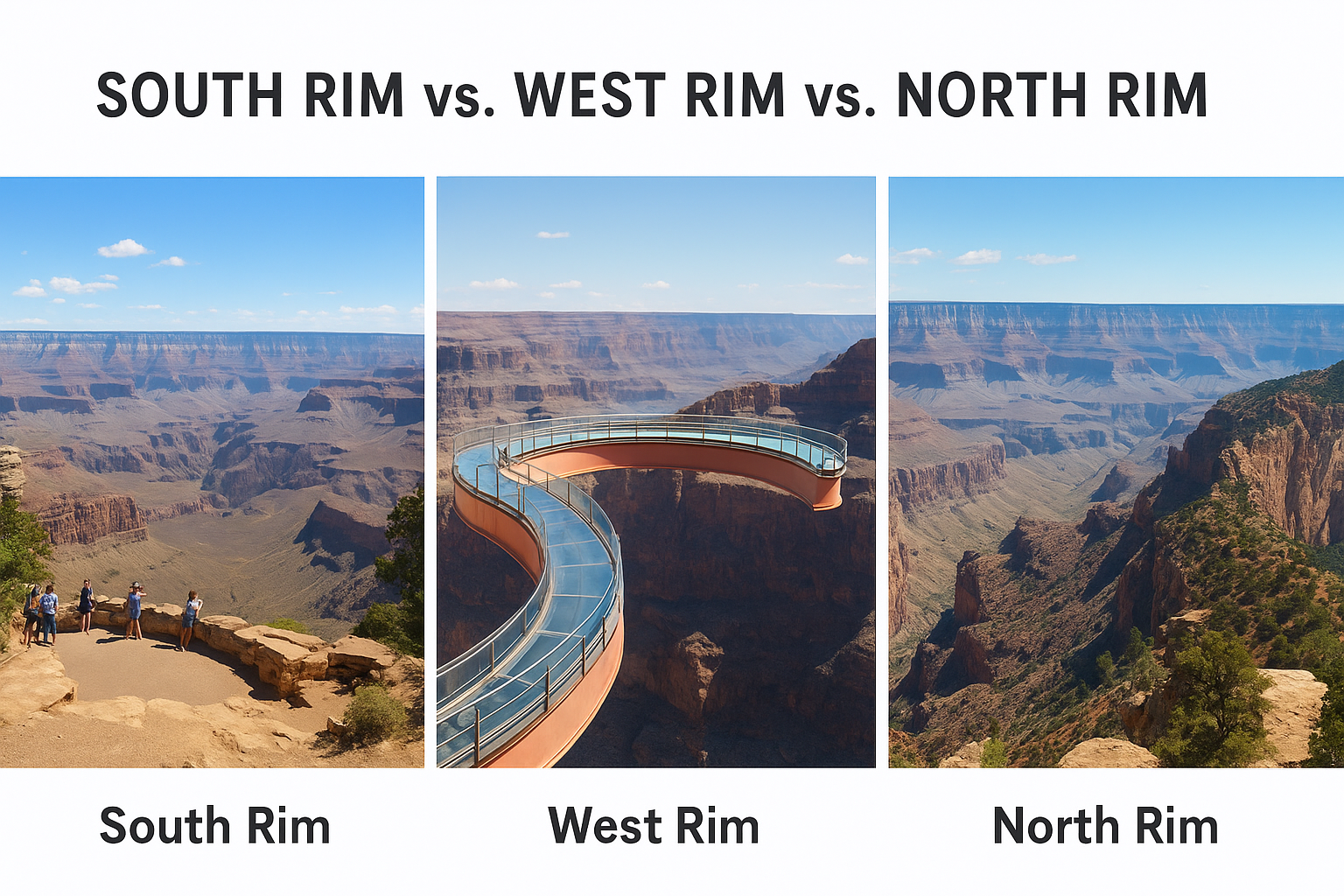 South Rim vs. West Rim vs. North Rim