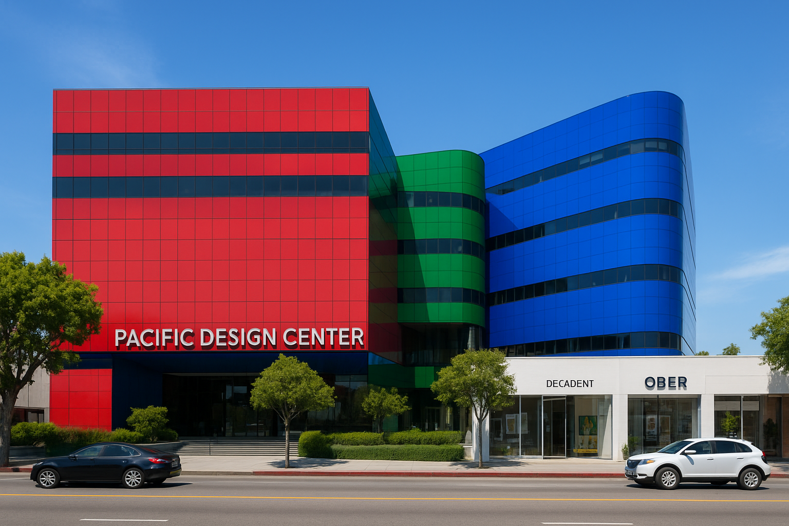 The Pacific Design Center and gallery scene