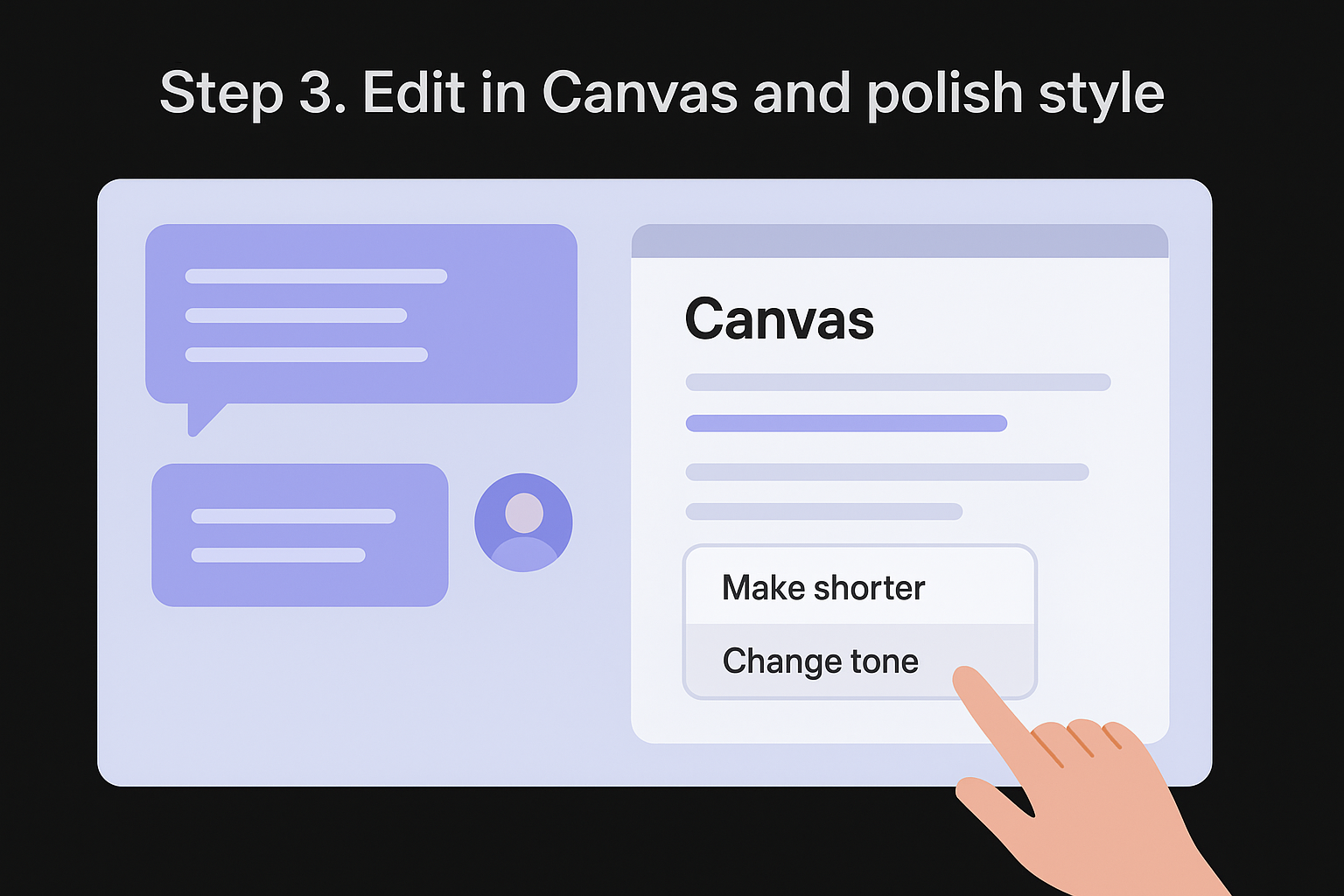 Step 3. Edit in Canvas and polish style