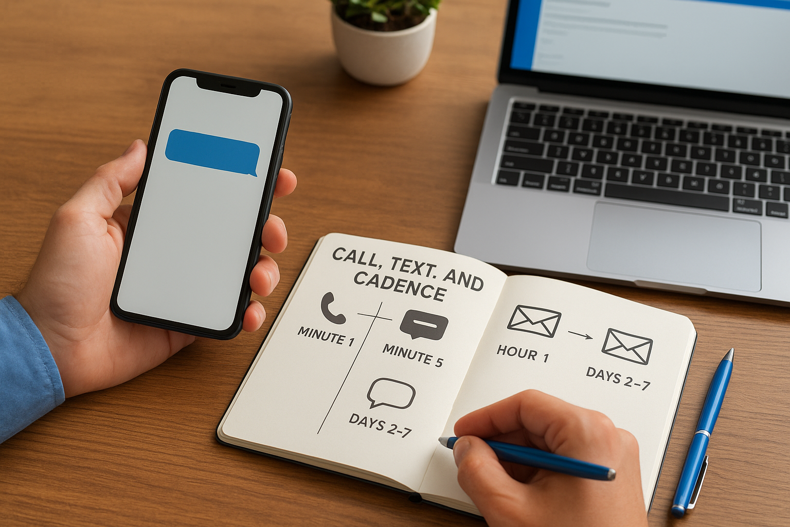 How to design a call, text, and email cadence