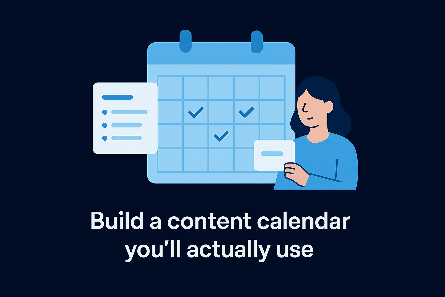 Build a content calendar you'll actually use