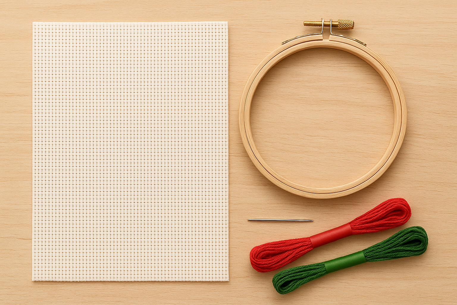 Fabric and needles