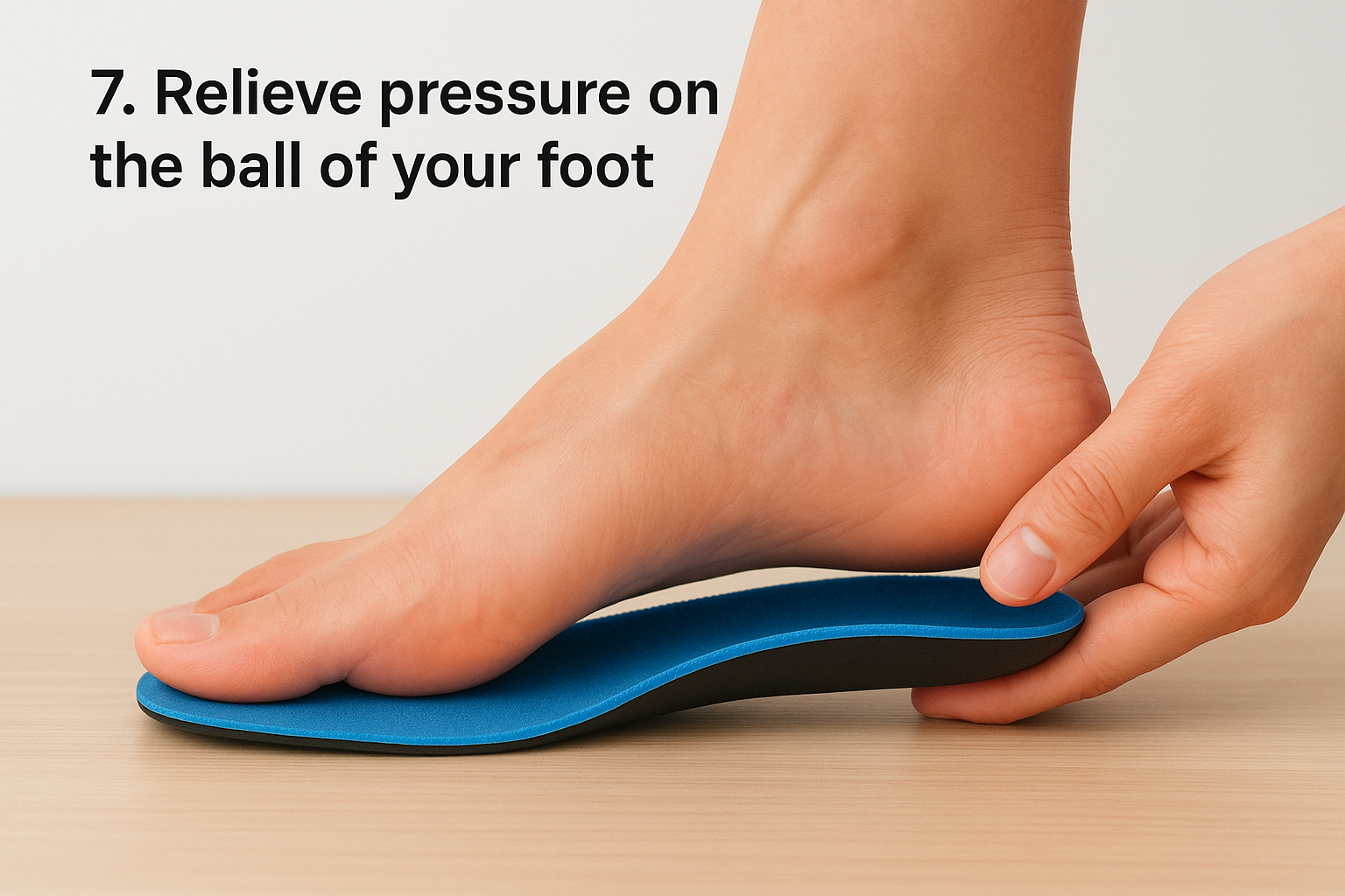 7. Relieve pressure on the ball of your foot