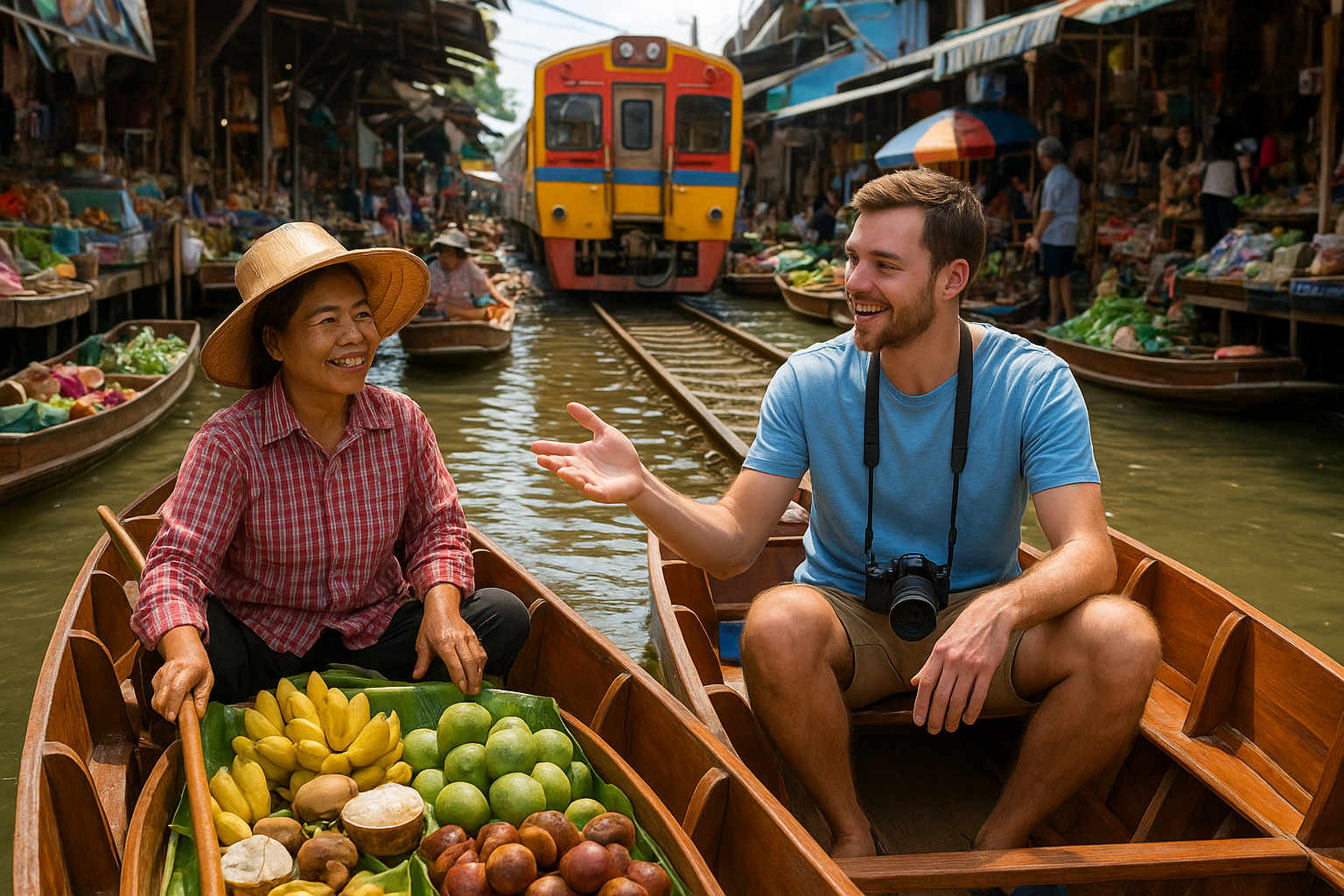 3. Maeklong i Damnoen Saduak z przewodnikiem