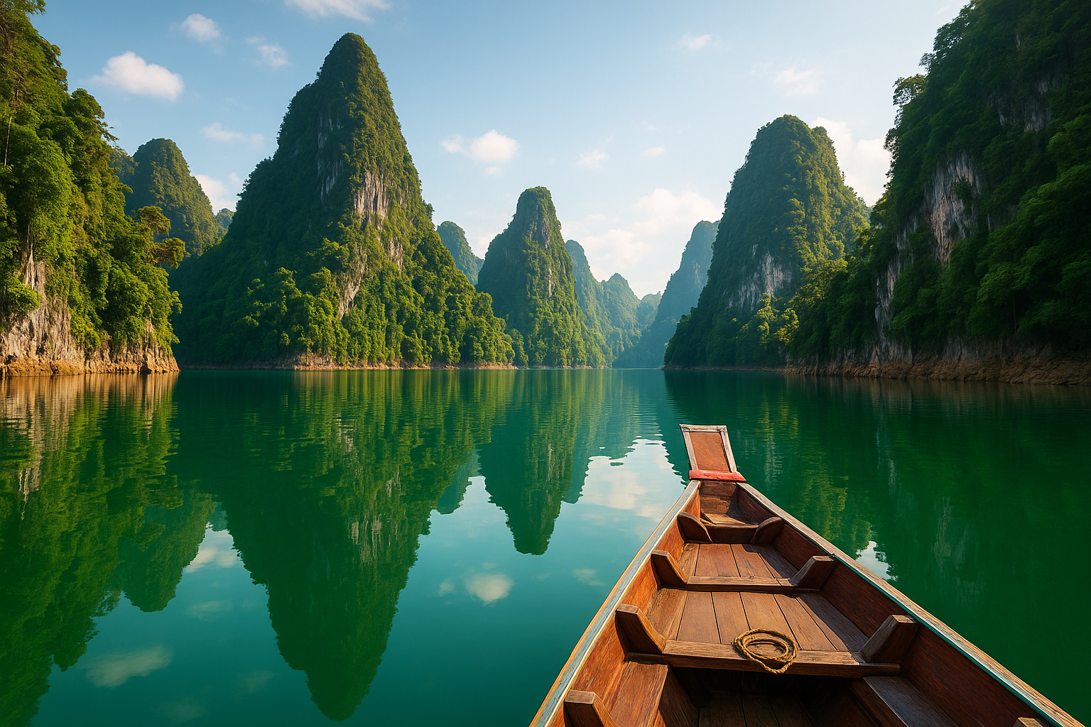 5. Jezioro Cheow Lan w parku Khao Sok