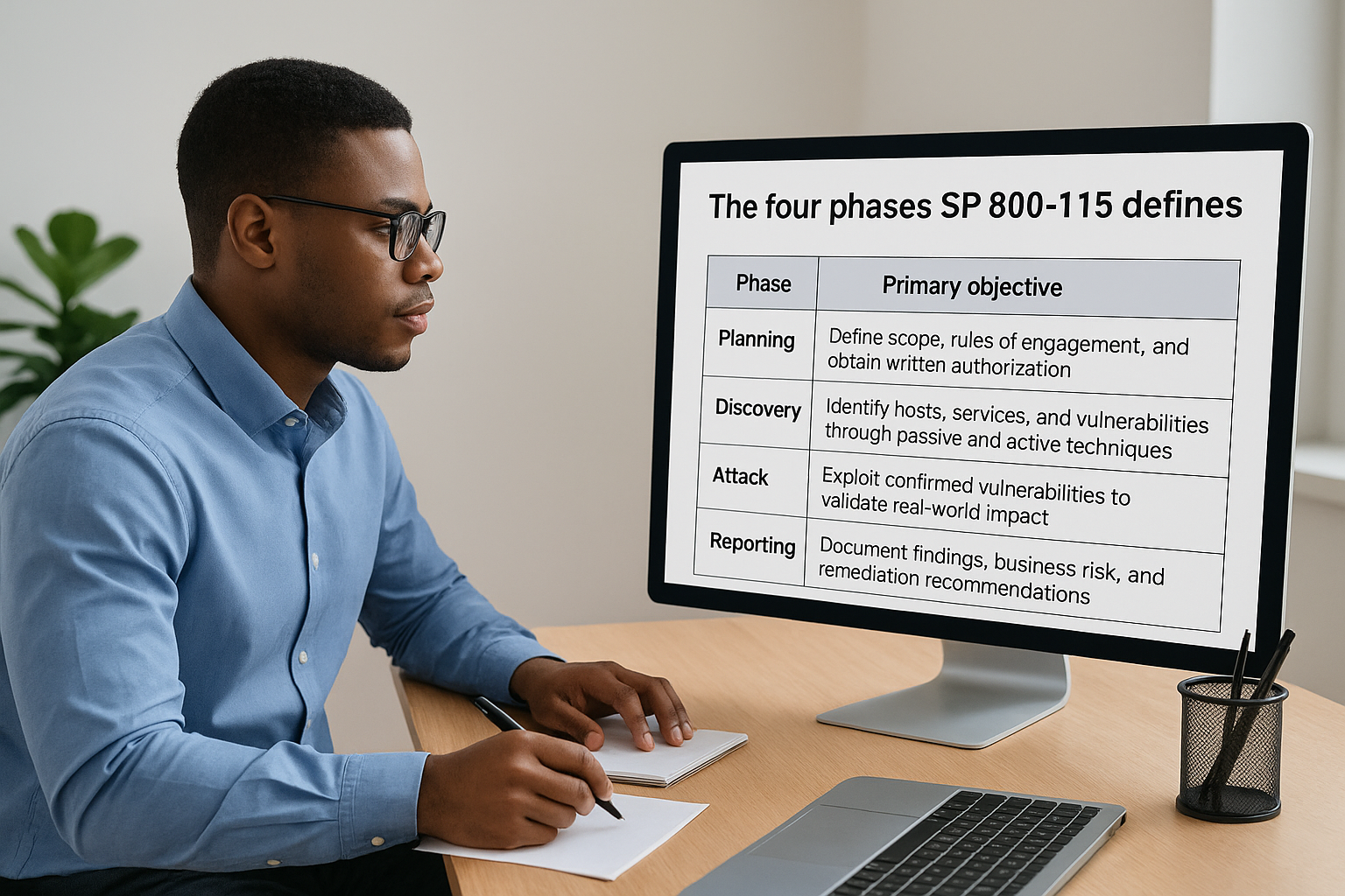The four phases SP 800-115 defines