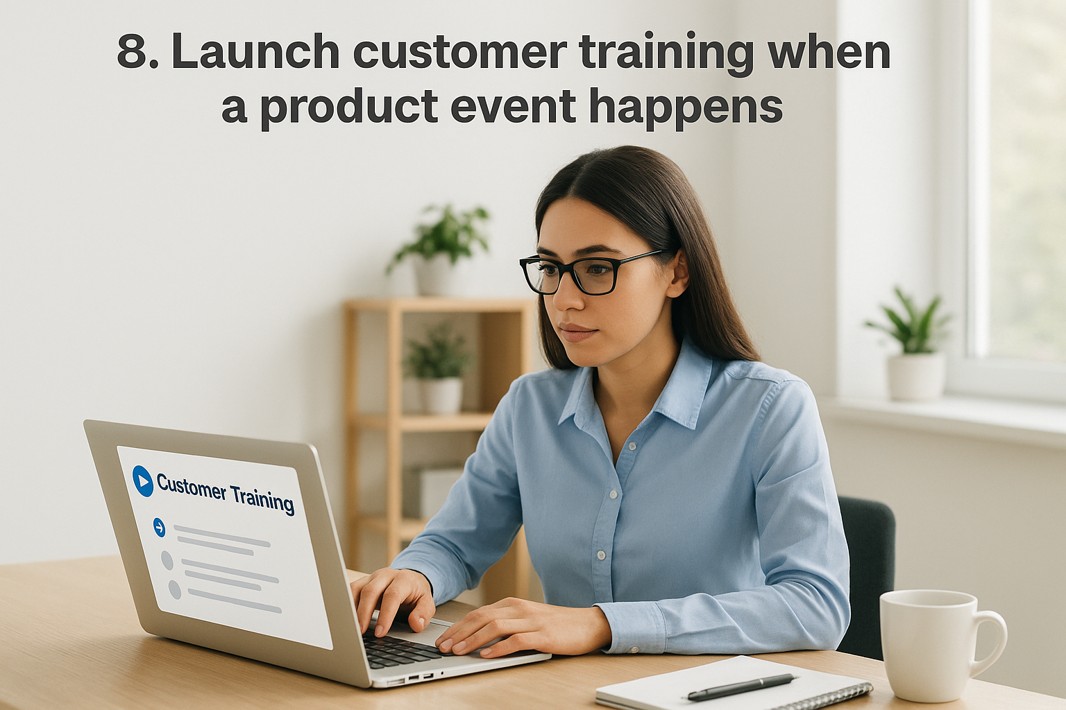 8. Launch customer training when a product event happens