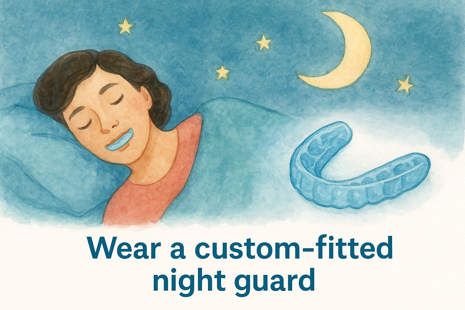Wear a custom-fitted night guard