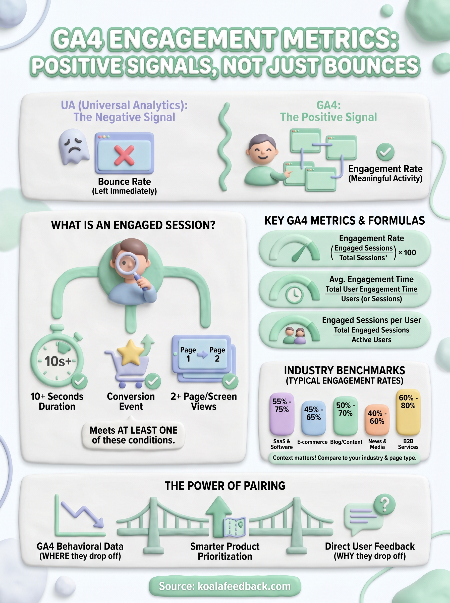 google analytics engagement metrics infographic