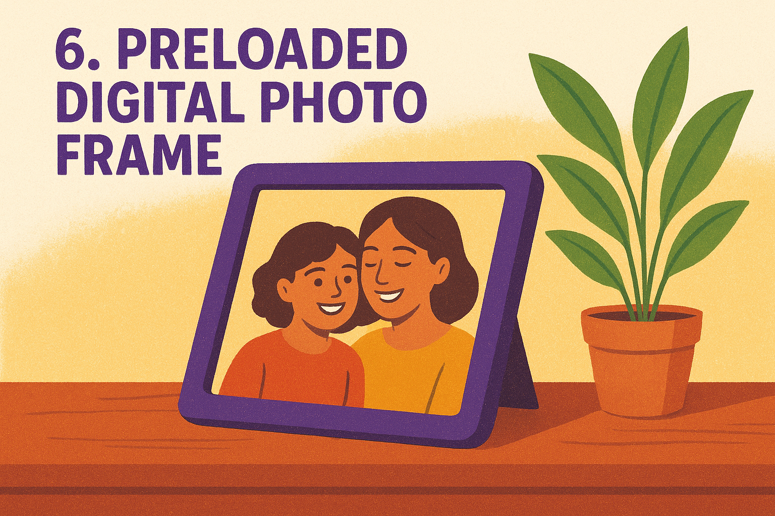 6. Preloaded digital photo frame