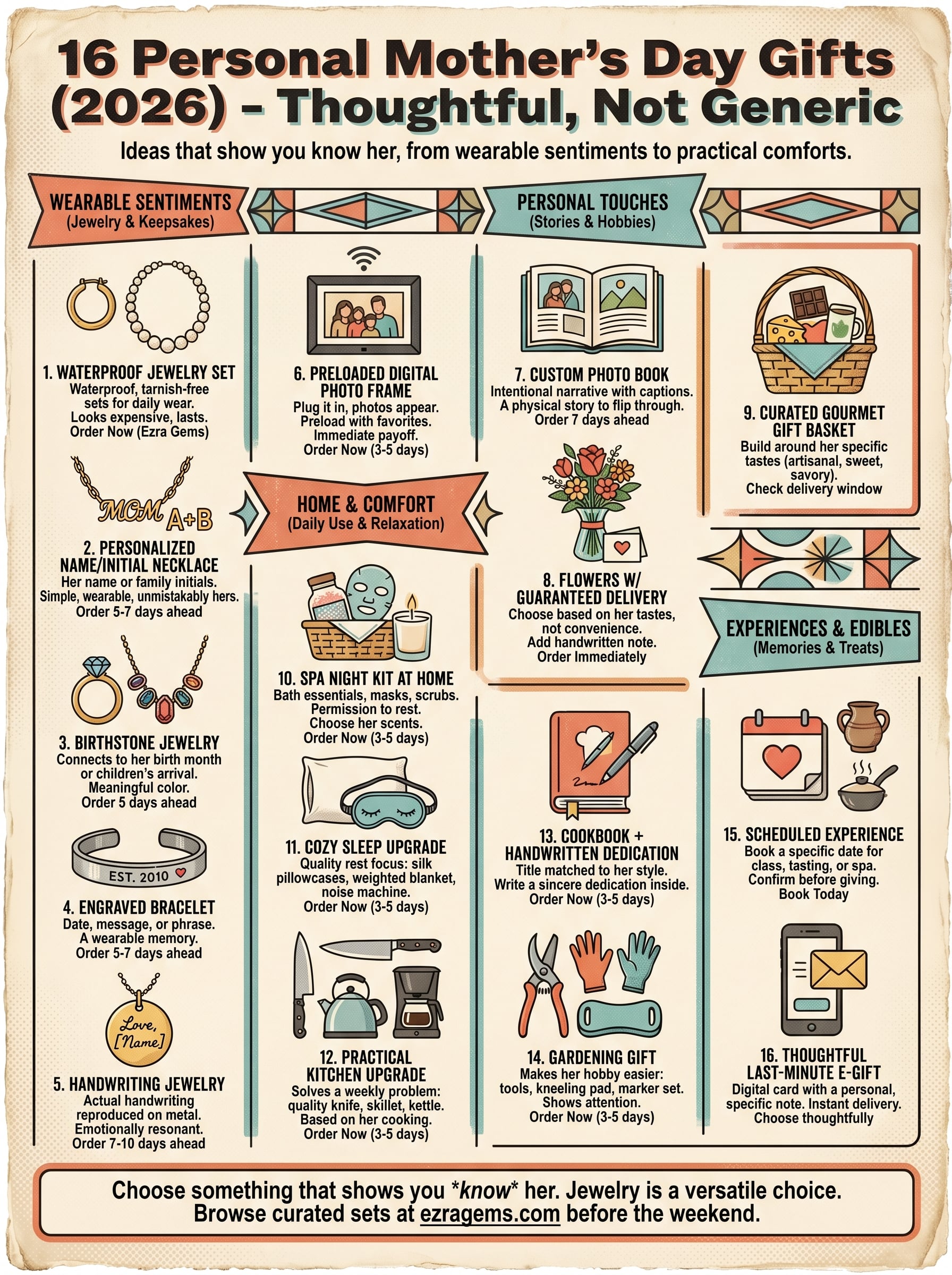 mothers day gifts infographic