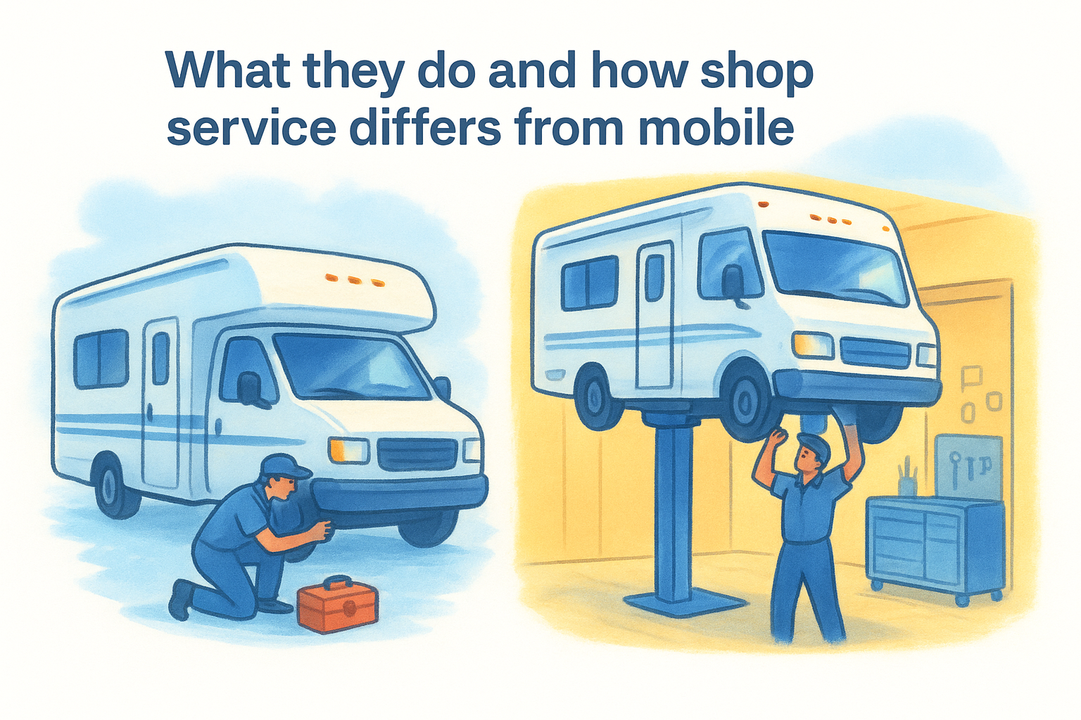 What they do and how shop service differs from mobile