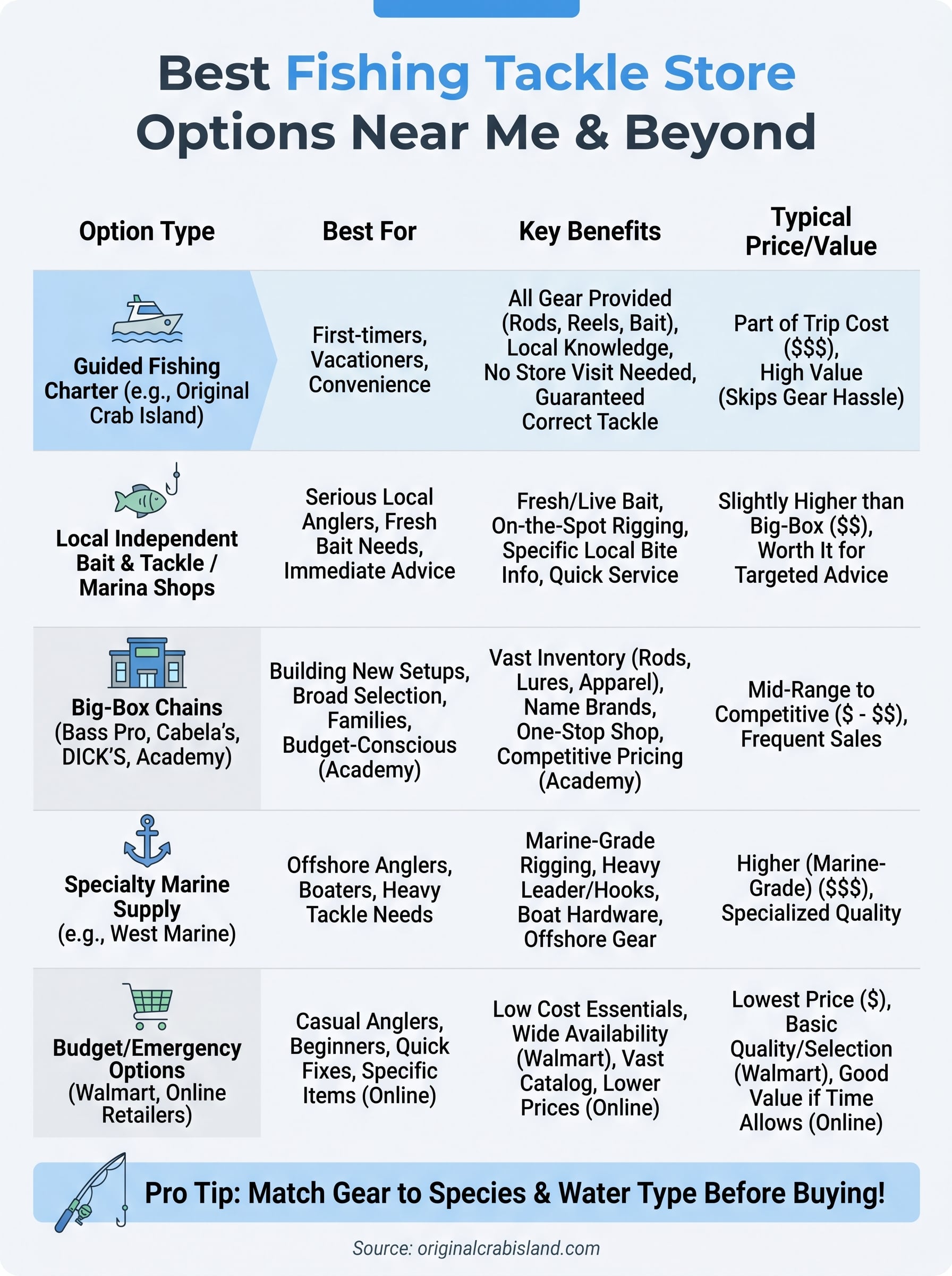 fishing tackle store near me infographic