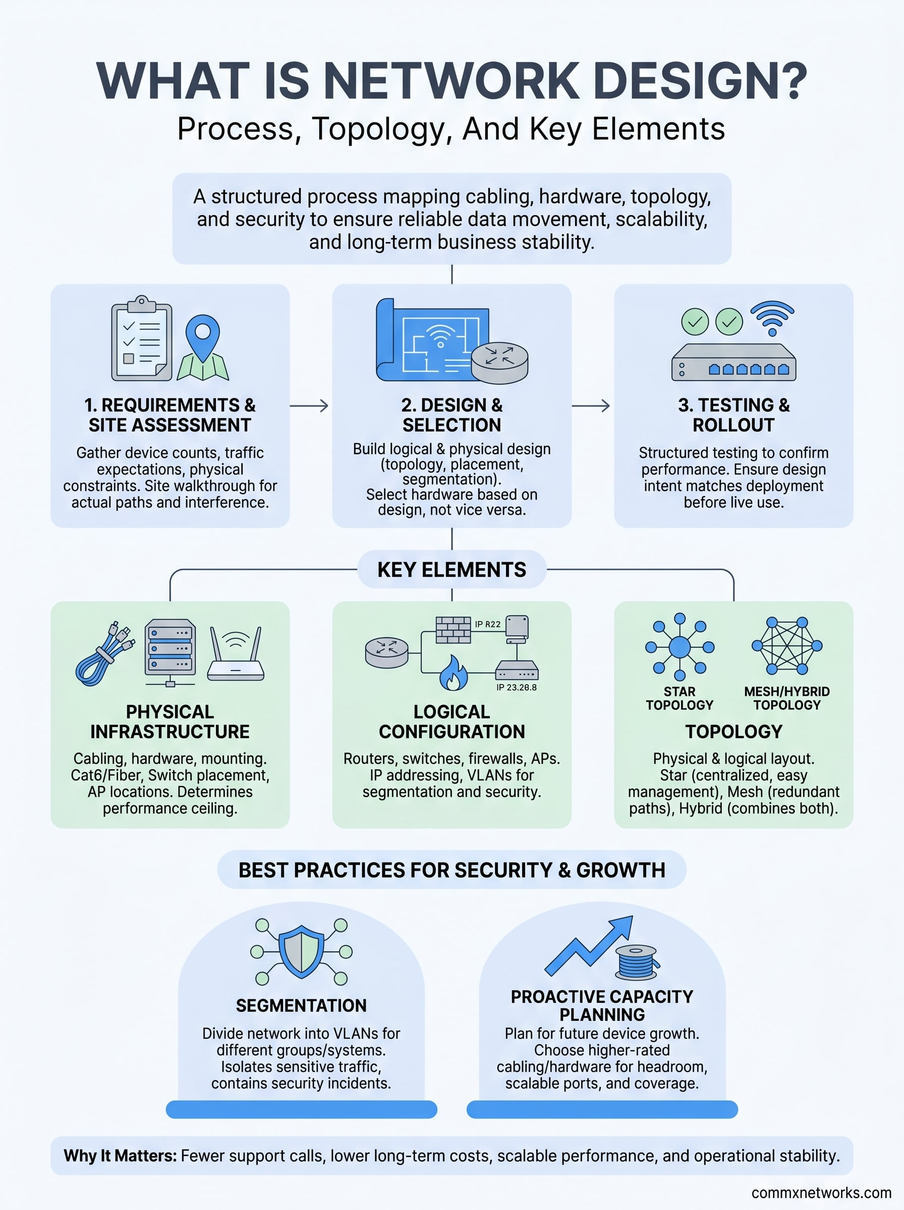 what is network design infographic