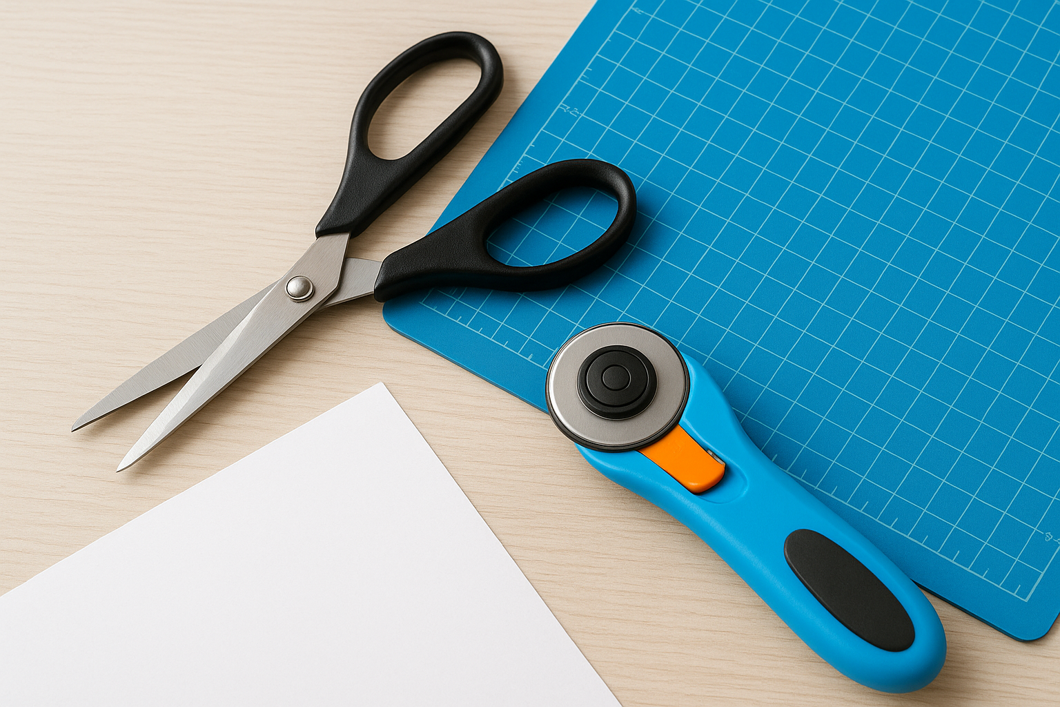 How scissors, rotary cutters, and mats fit together