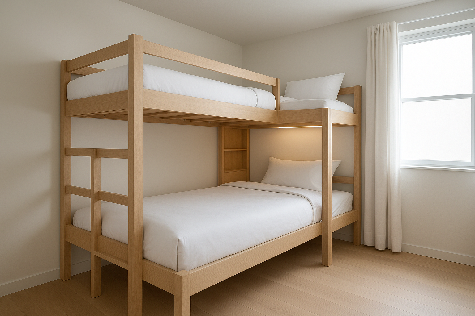 4. L-shaped corner triple bunks for tight footprints