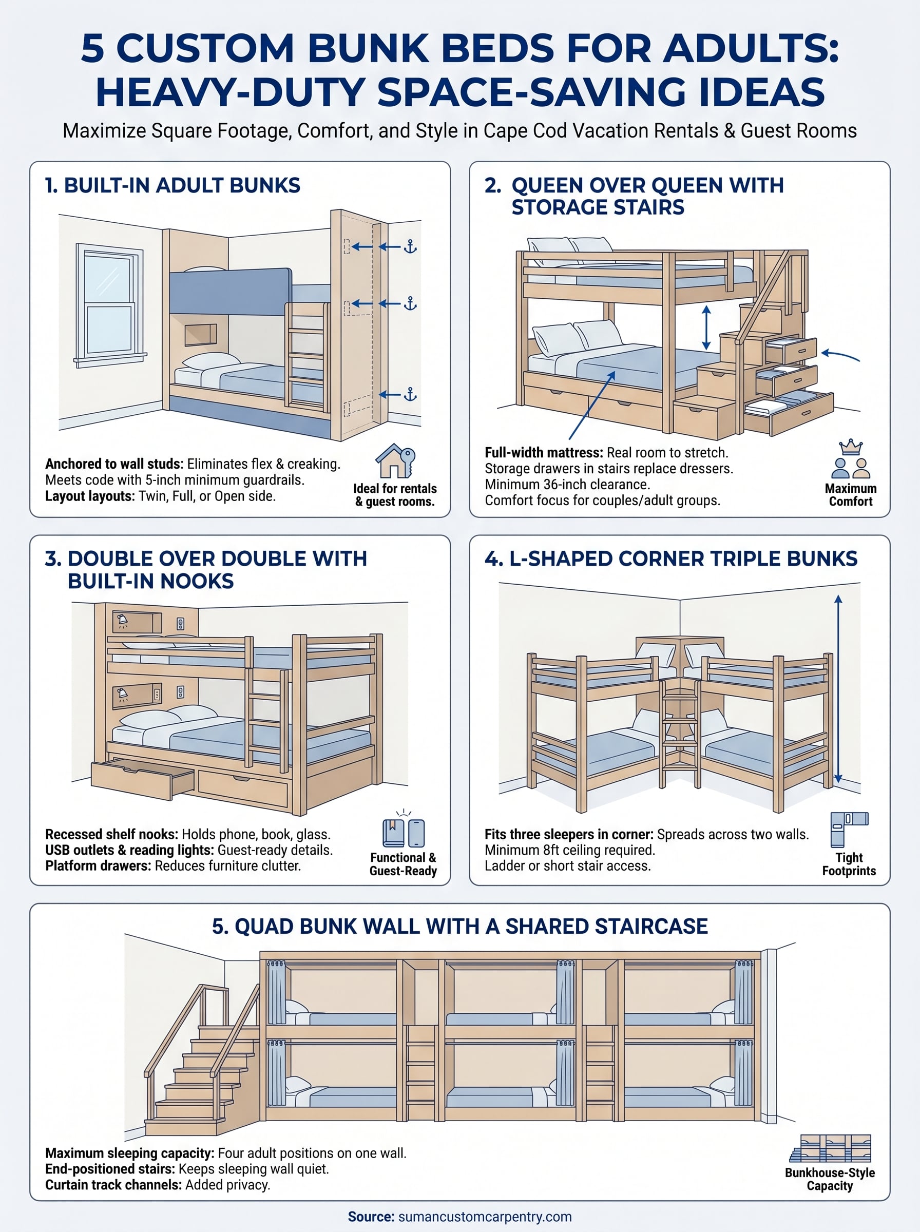 custom bunk beds for adults infographic