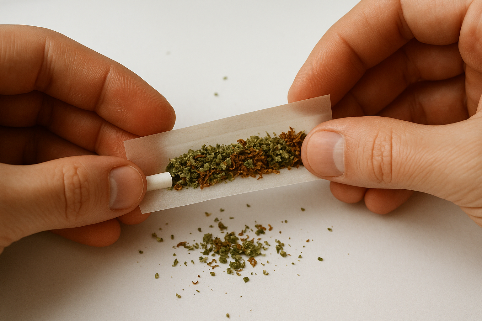 How to roll the paper around the fill