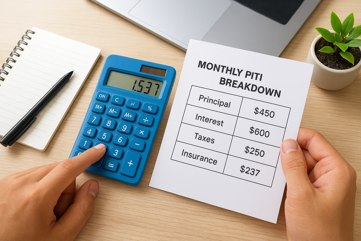 Understand your estimate and monthly PITI breakdown