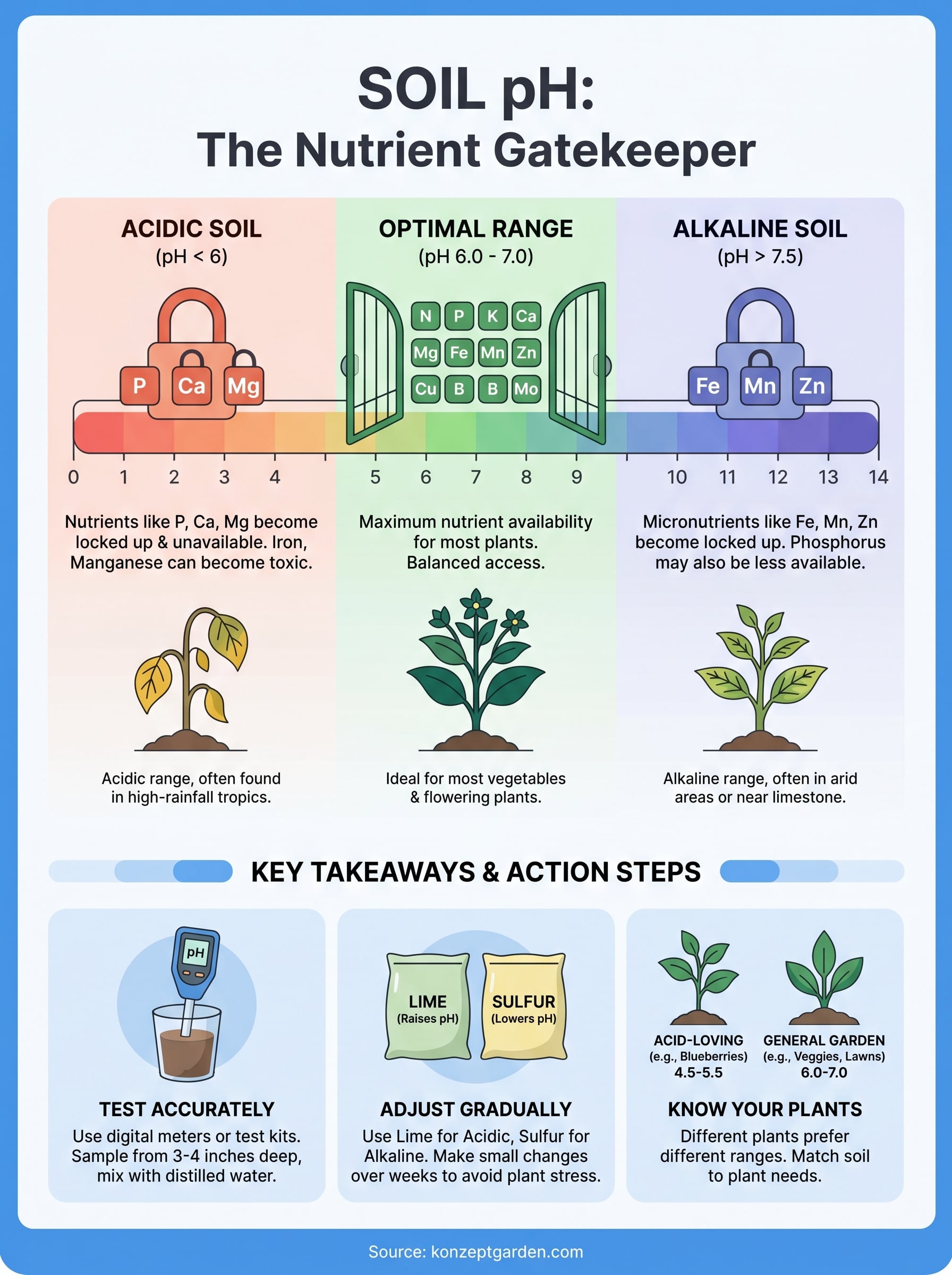 soil ph and nutrient availability infographic