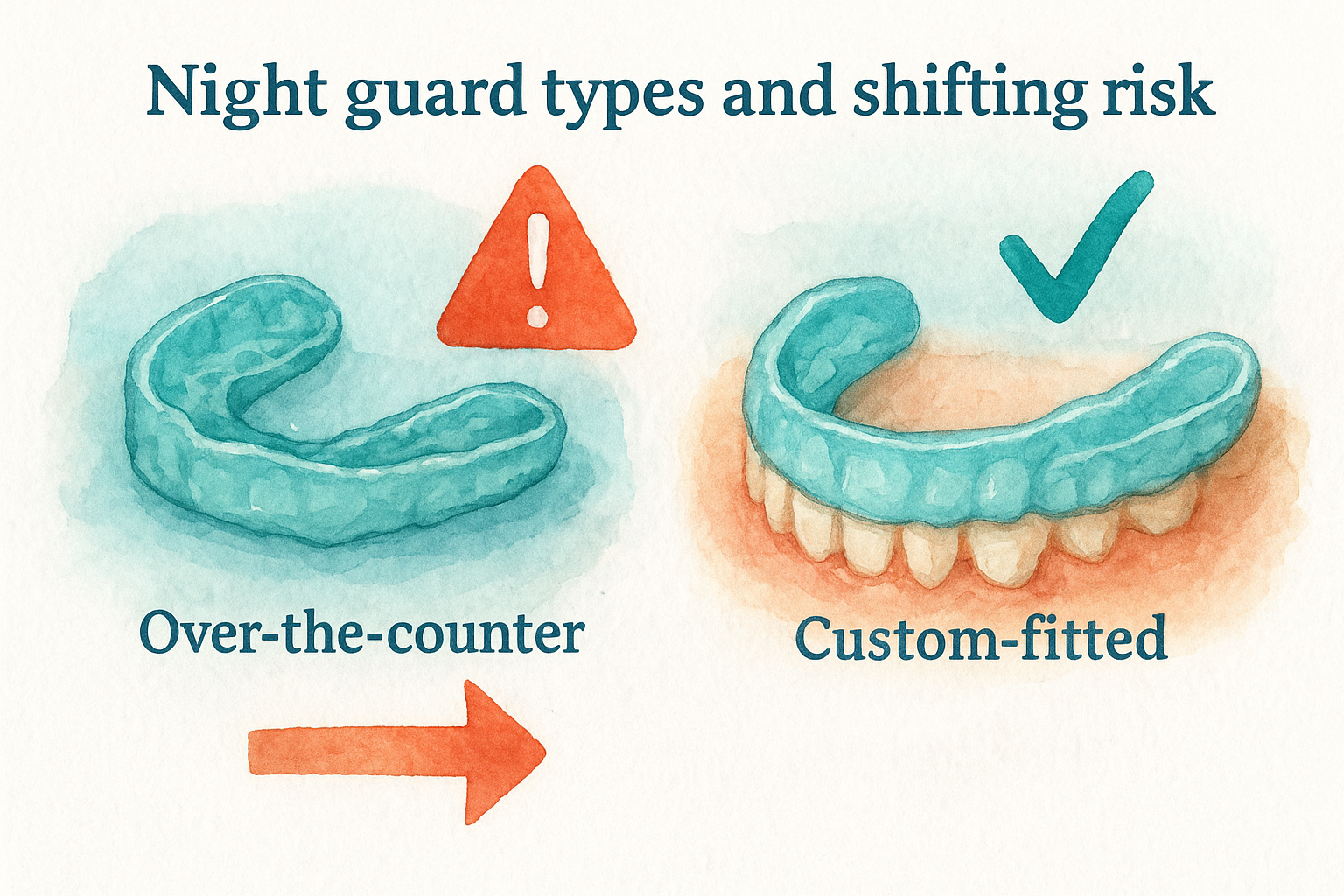 Night guard types and shifting risk