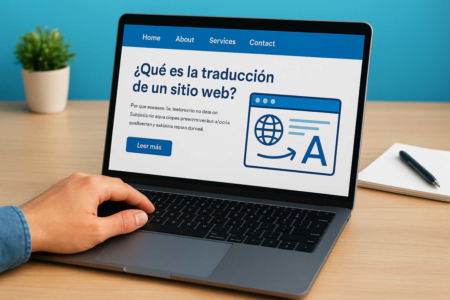 What website translation covers on a real site