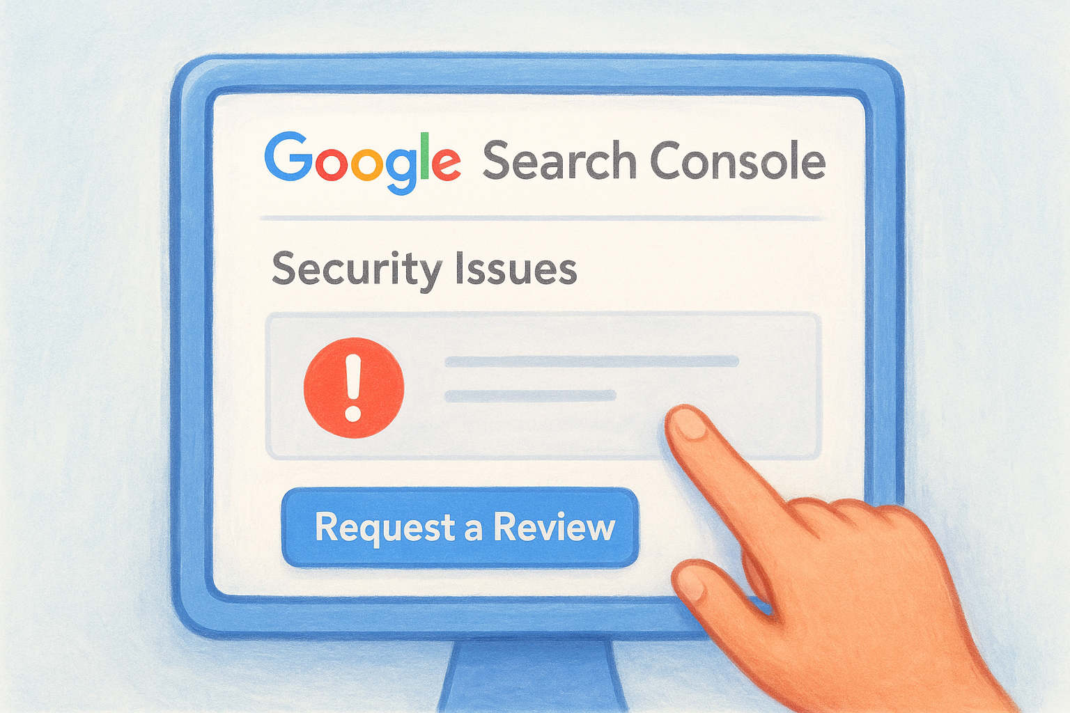 Submit the review request in Search Console