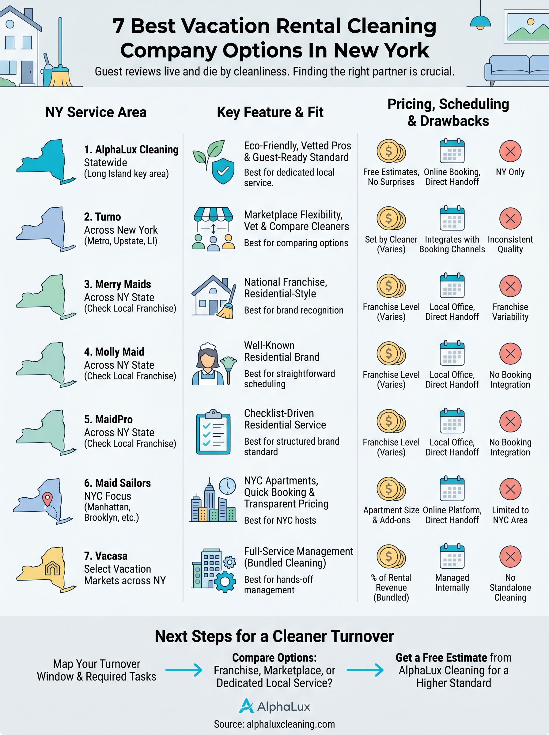 vacation rental cleaning company infographic