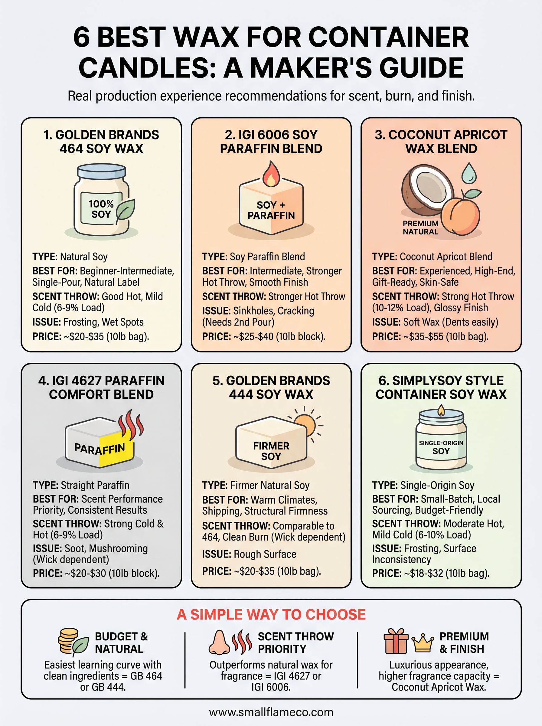 best wax for container candles infographic