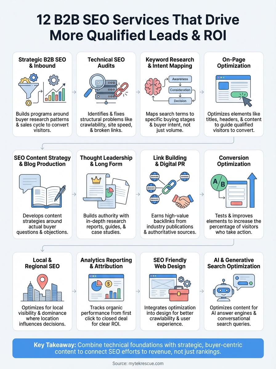 b2b seo services infographic