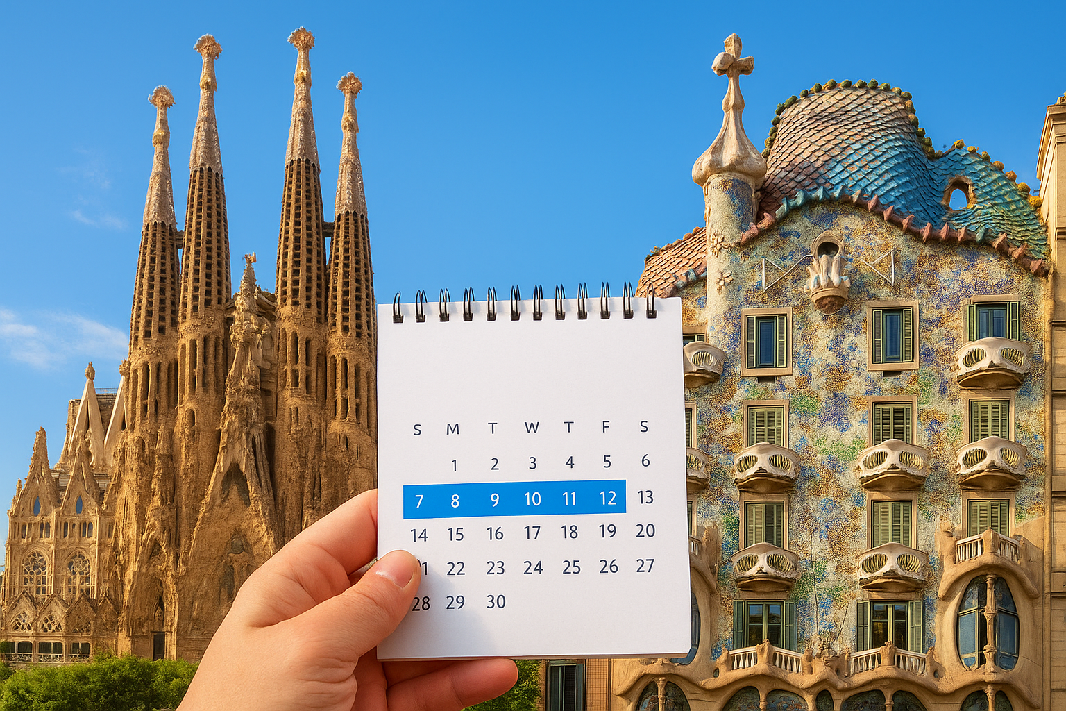 Die g&uuml;nstigsten Reisezeitr&auml;ume f&uuml;r Barcelona im &Uuml;berblick