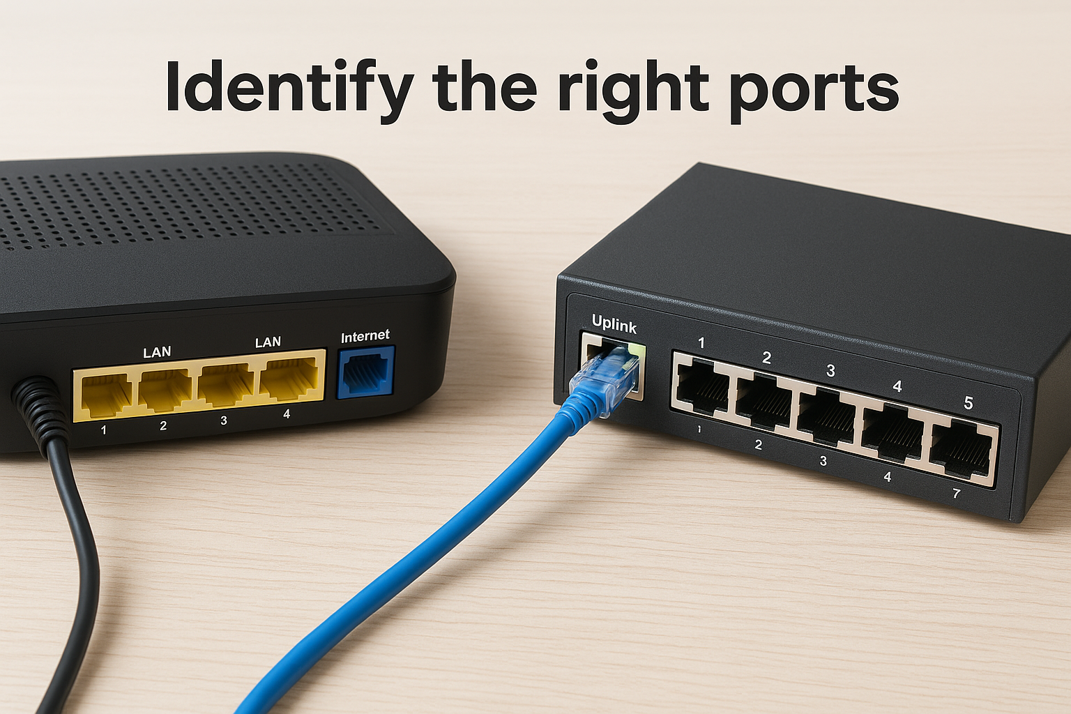 Identify the right ports