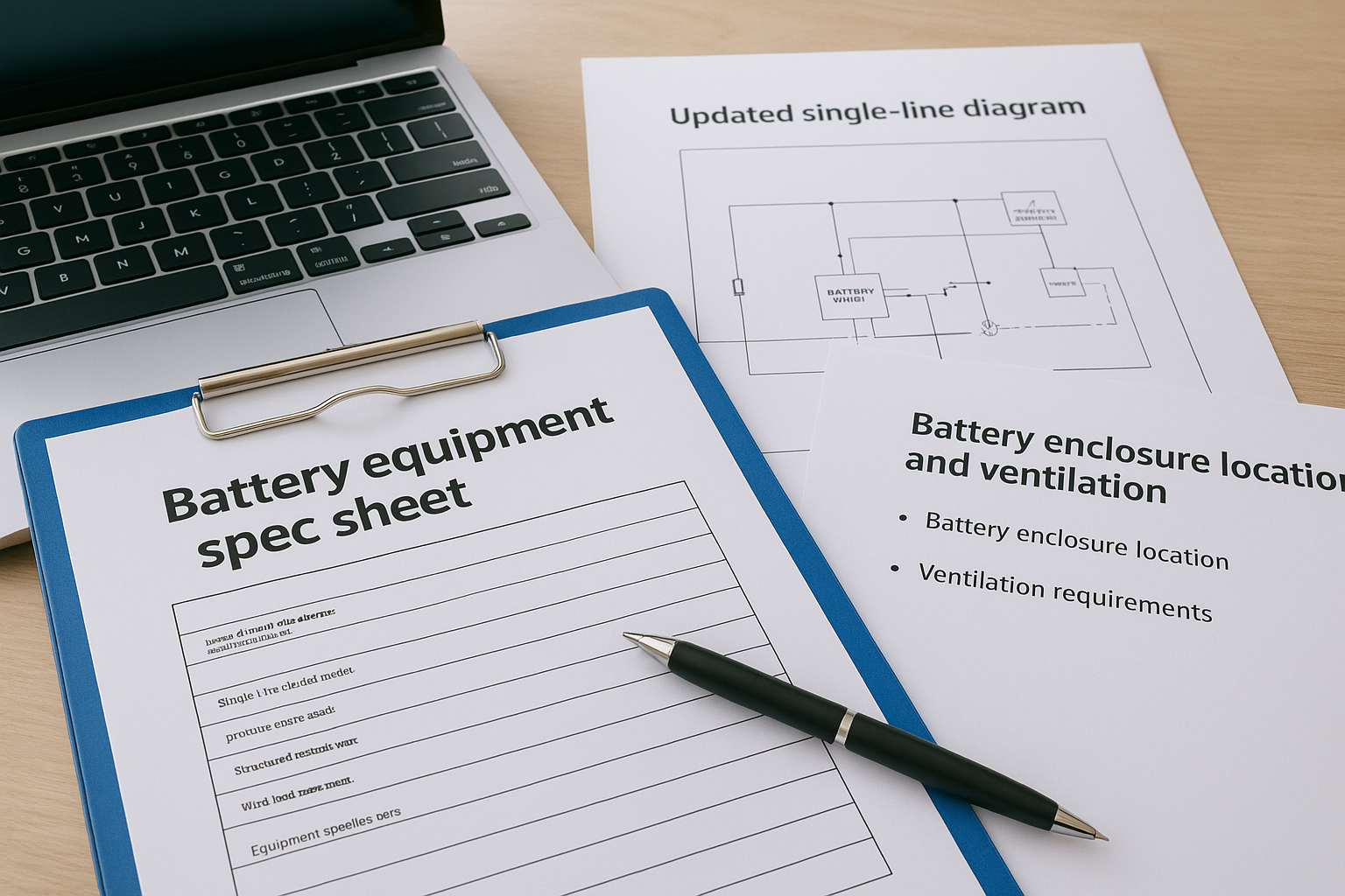 Additional documents for battery storage