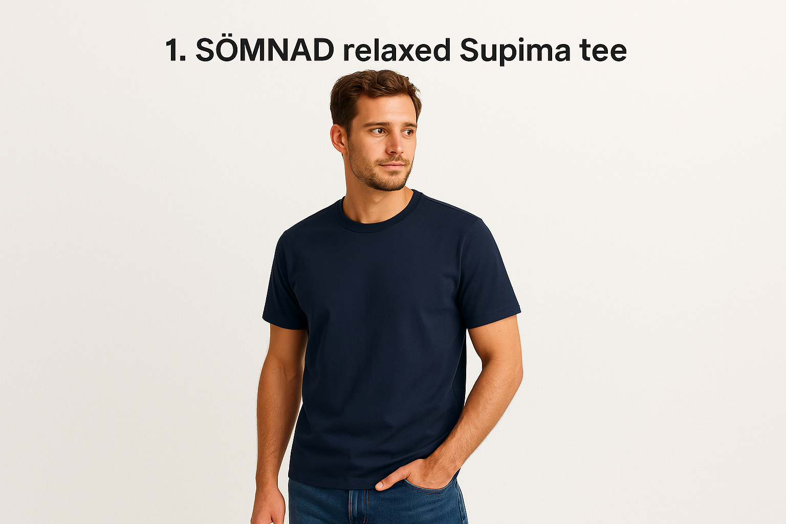 1. SÖMNAD relaxed Supima tee