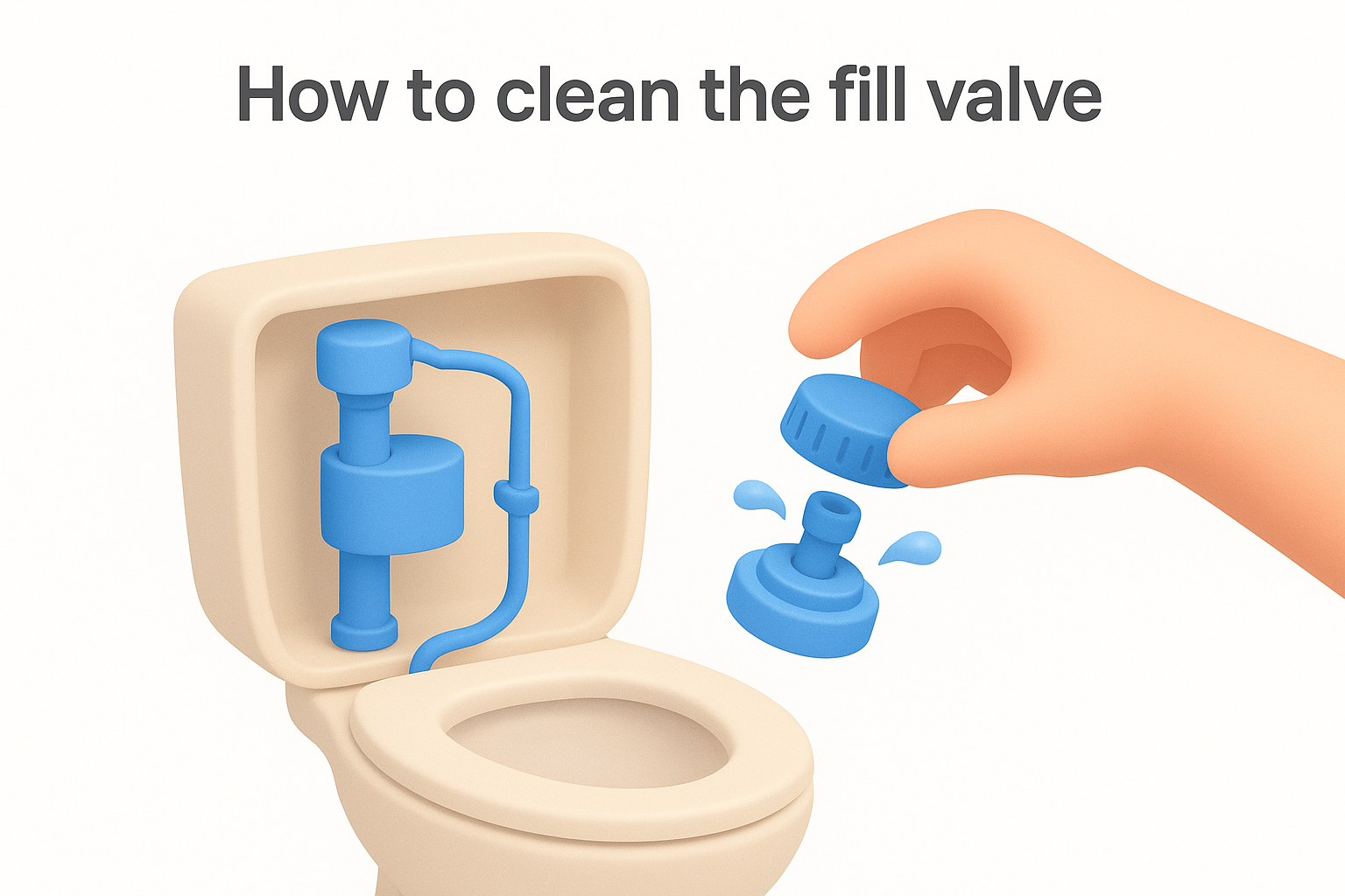 How to clean the fill valve