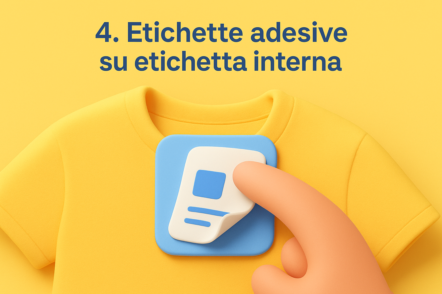 4. Etichette adesive su etichetta interna