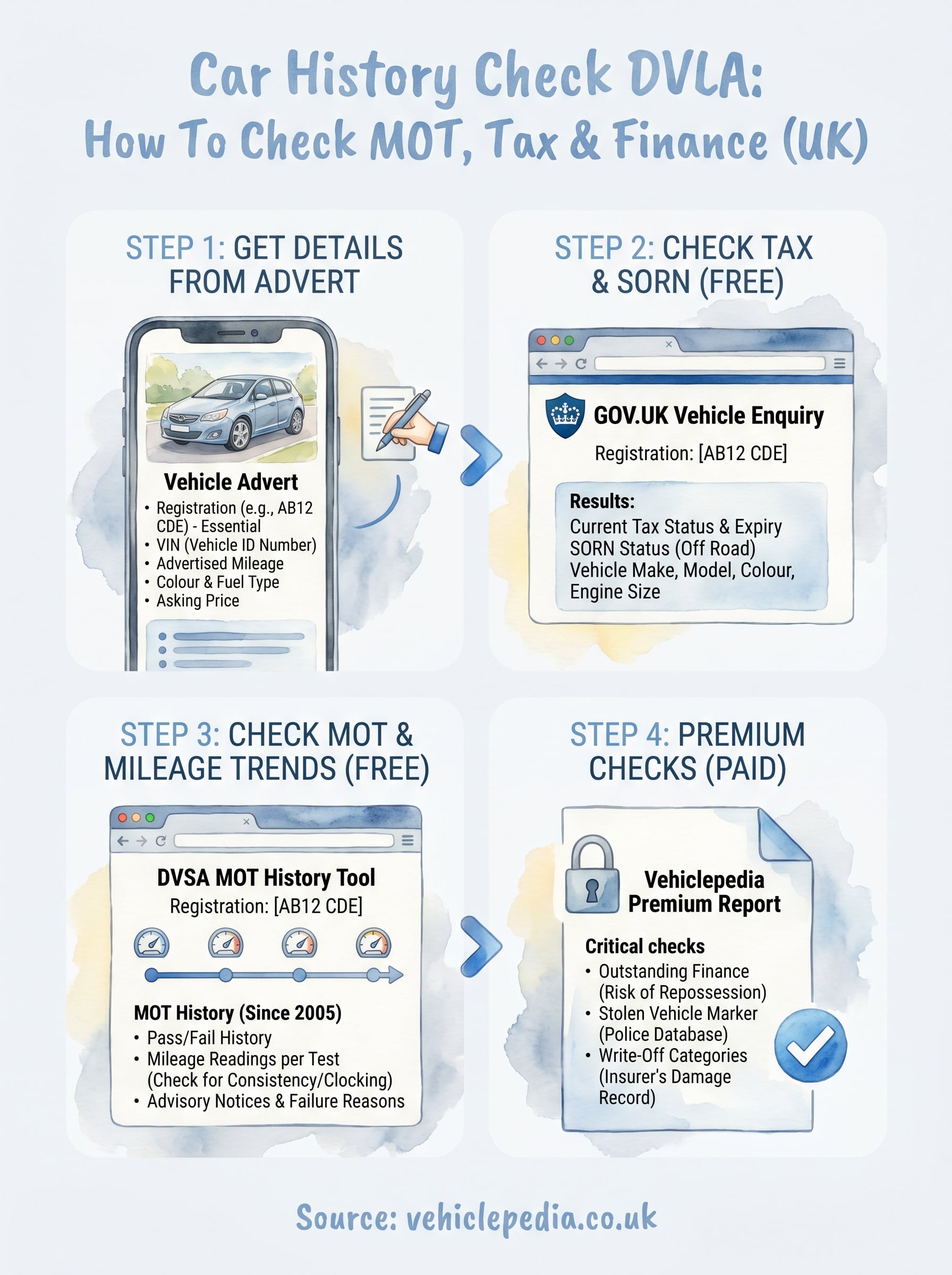 car history check dvla infographic