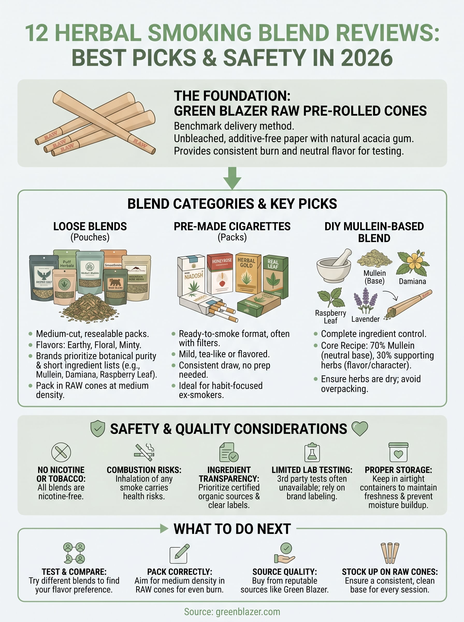 herbal smoking blend reviews infographic