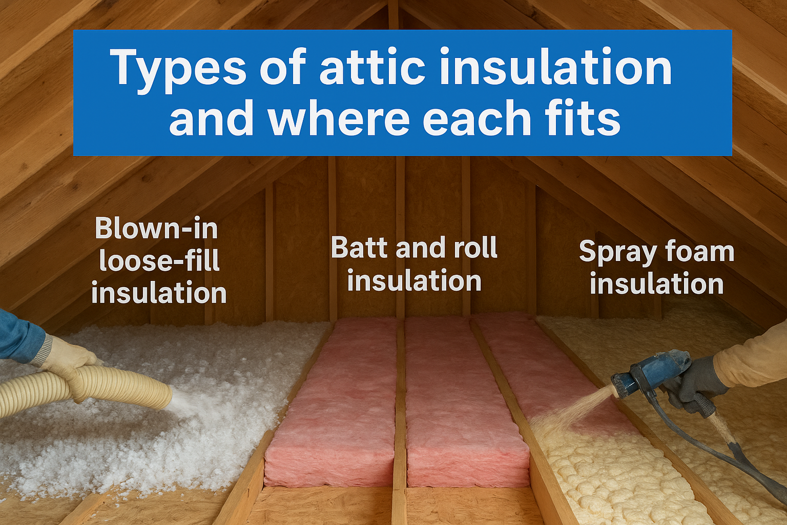 Types of attic insulation and where each fits