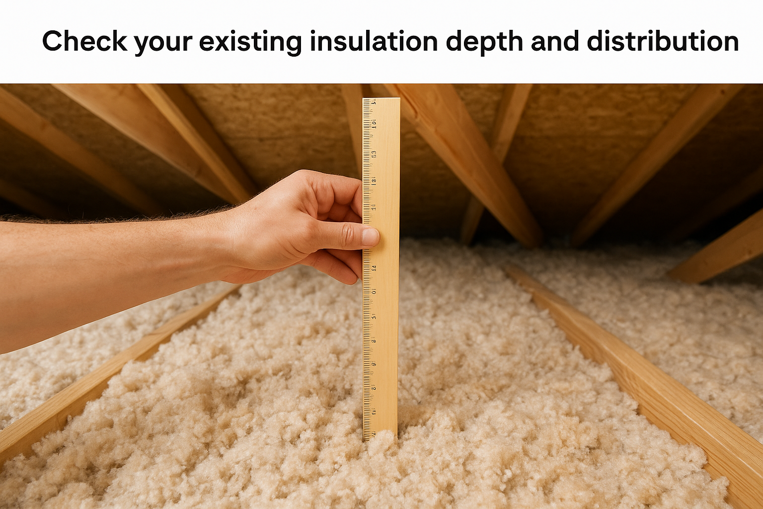 Check your existing insulation depth and distribution