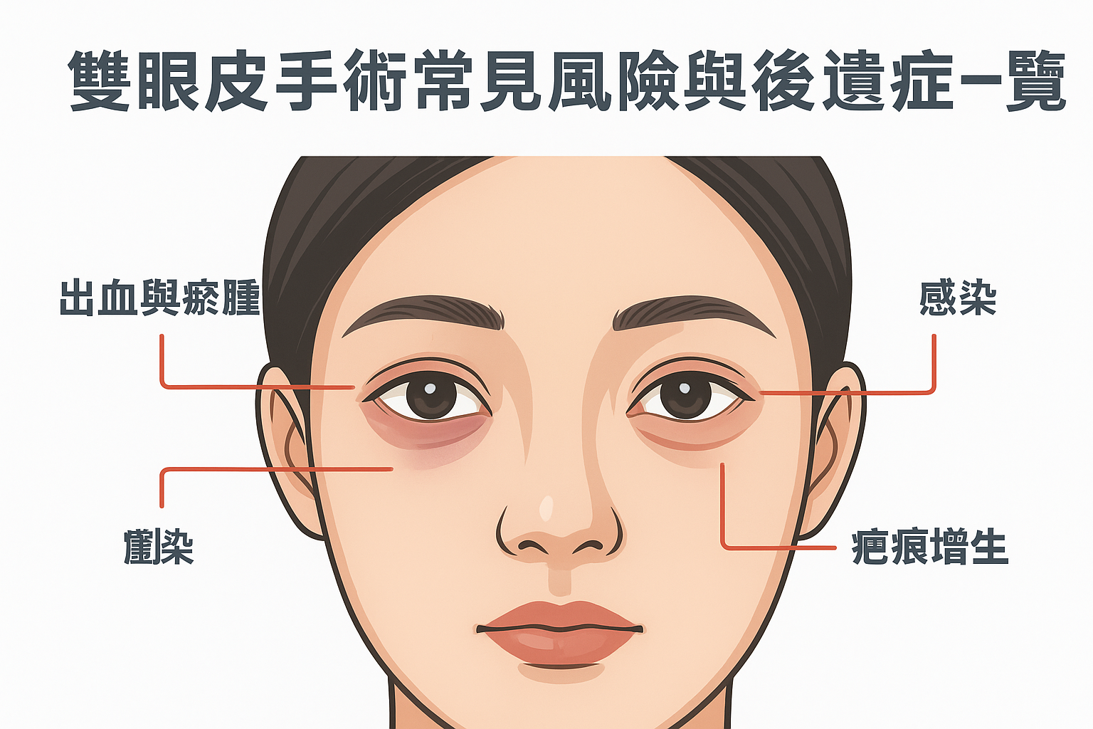 雙眼皮手術常見風險與後遺症一覽