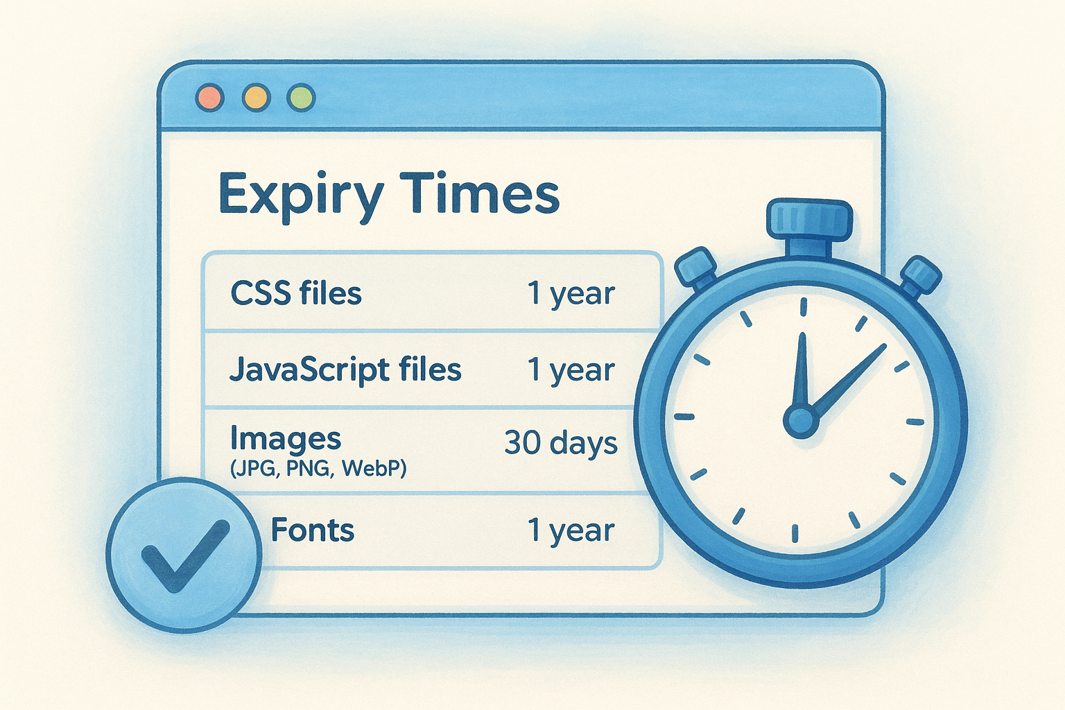 Set the correct expiry times for static files