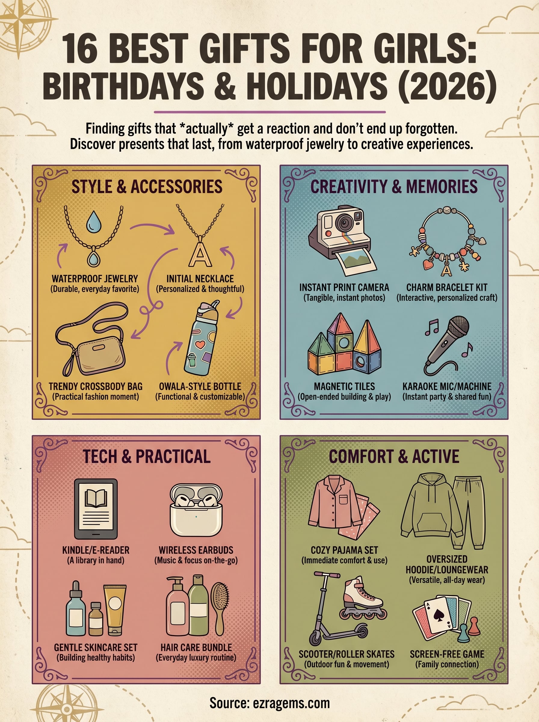 gifts for girls infographic