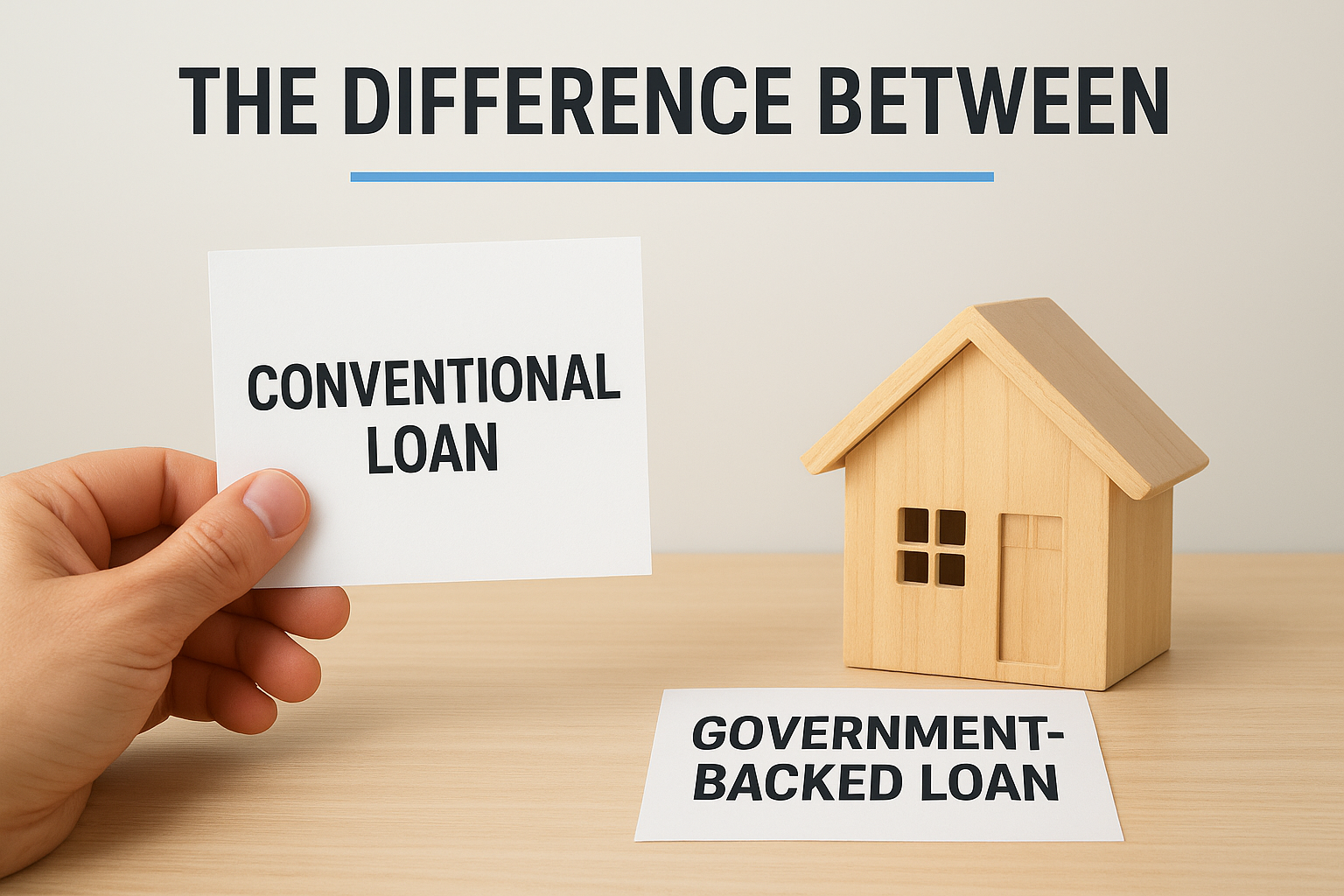 The difference between conventional and government-backed loans